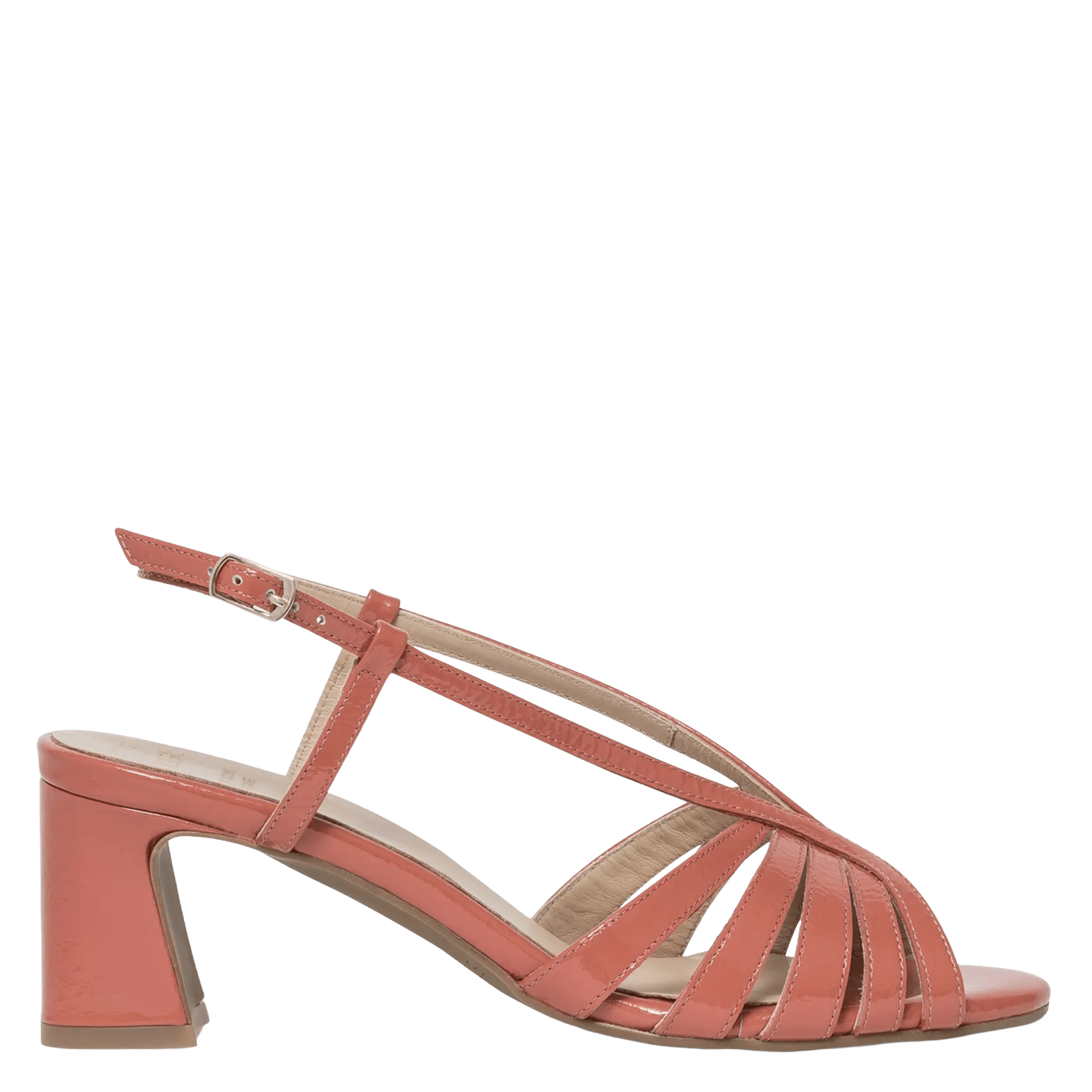 Glanzende, leren sandalen met hak BOCAGE