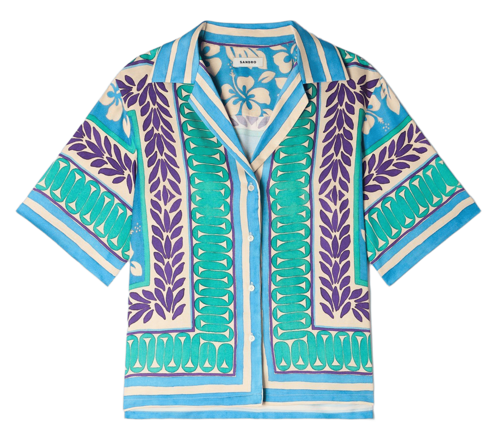 Chemise large imprimée SANDRO Vert