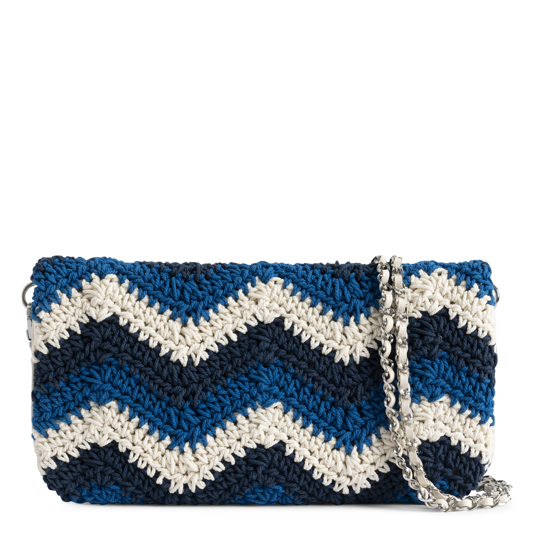 Pochette en coton macramé ZADIG&VOLTAIRE Bleu