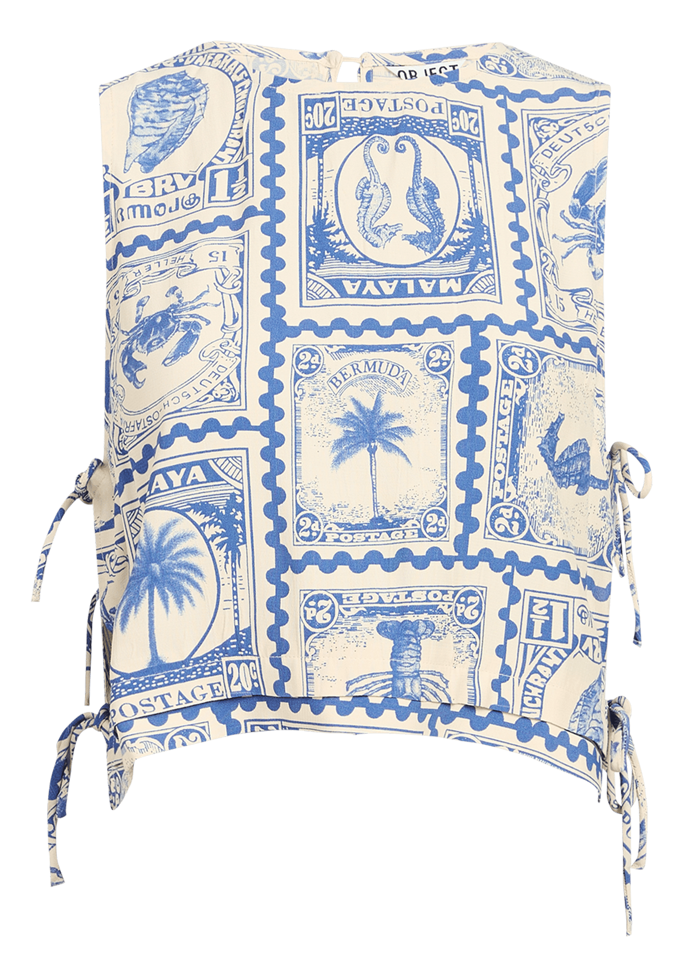 Top sans manches imprimé OBJECT Beige