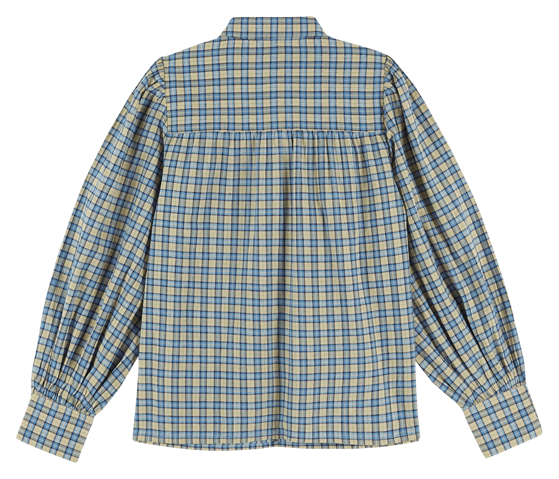 Blouse col lavallière en coton EMILE ET IDA Bleu