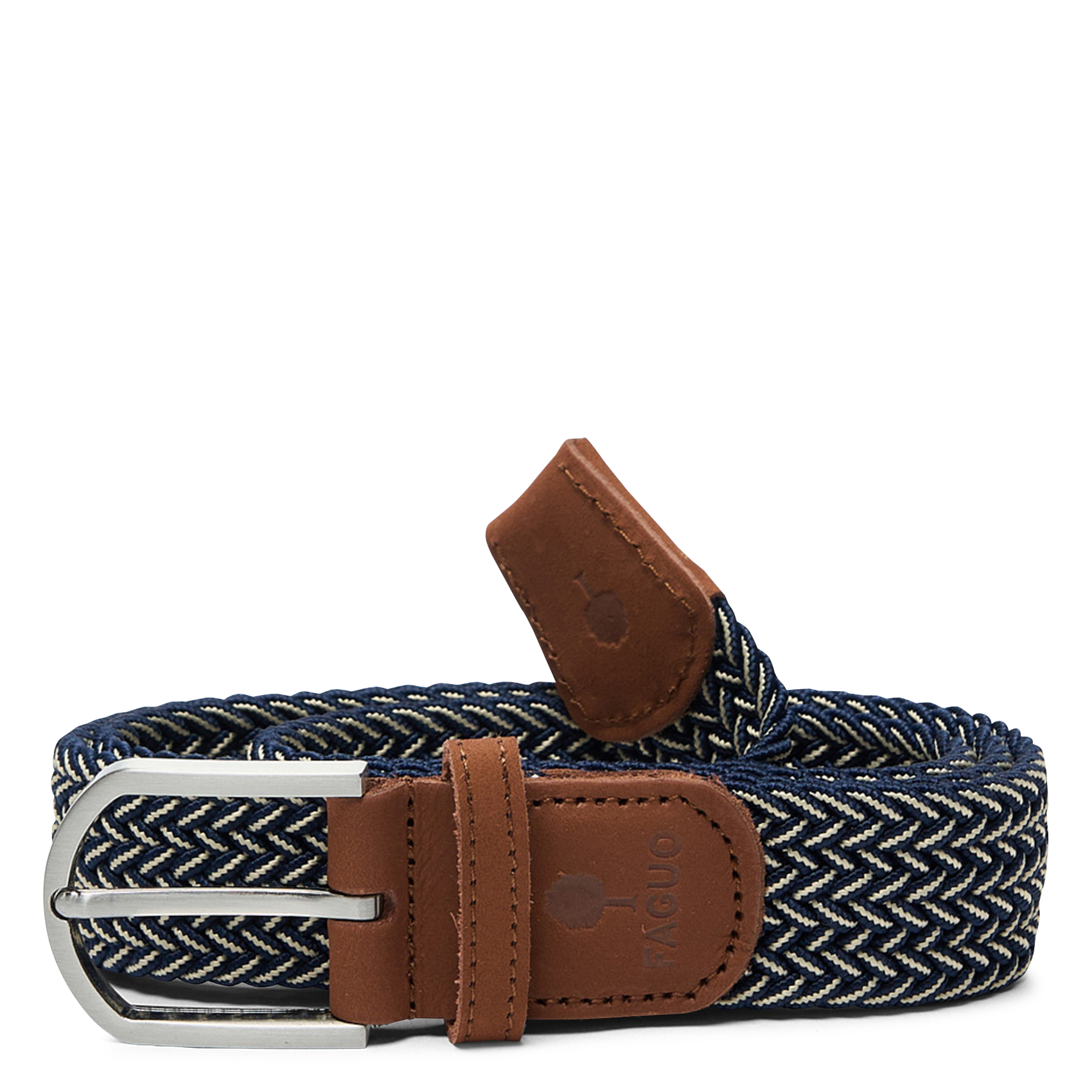 Elasticated braided belt FAGUO Blue