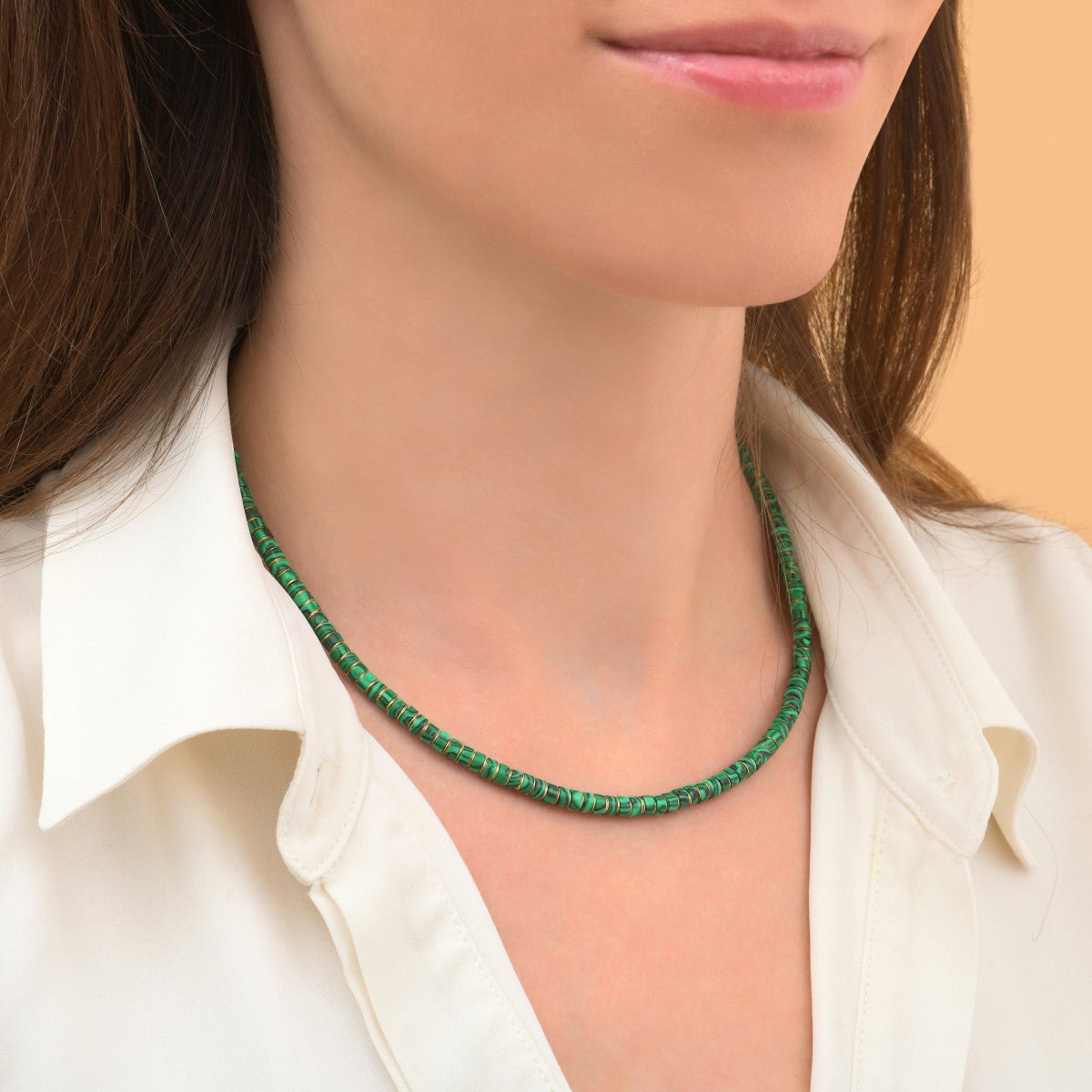 Necklace SATELLITE PARIS Green