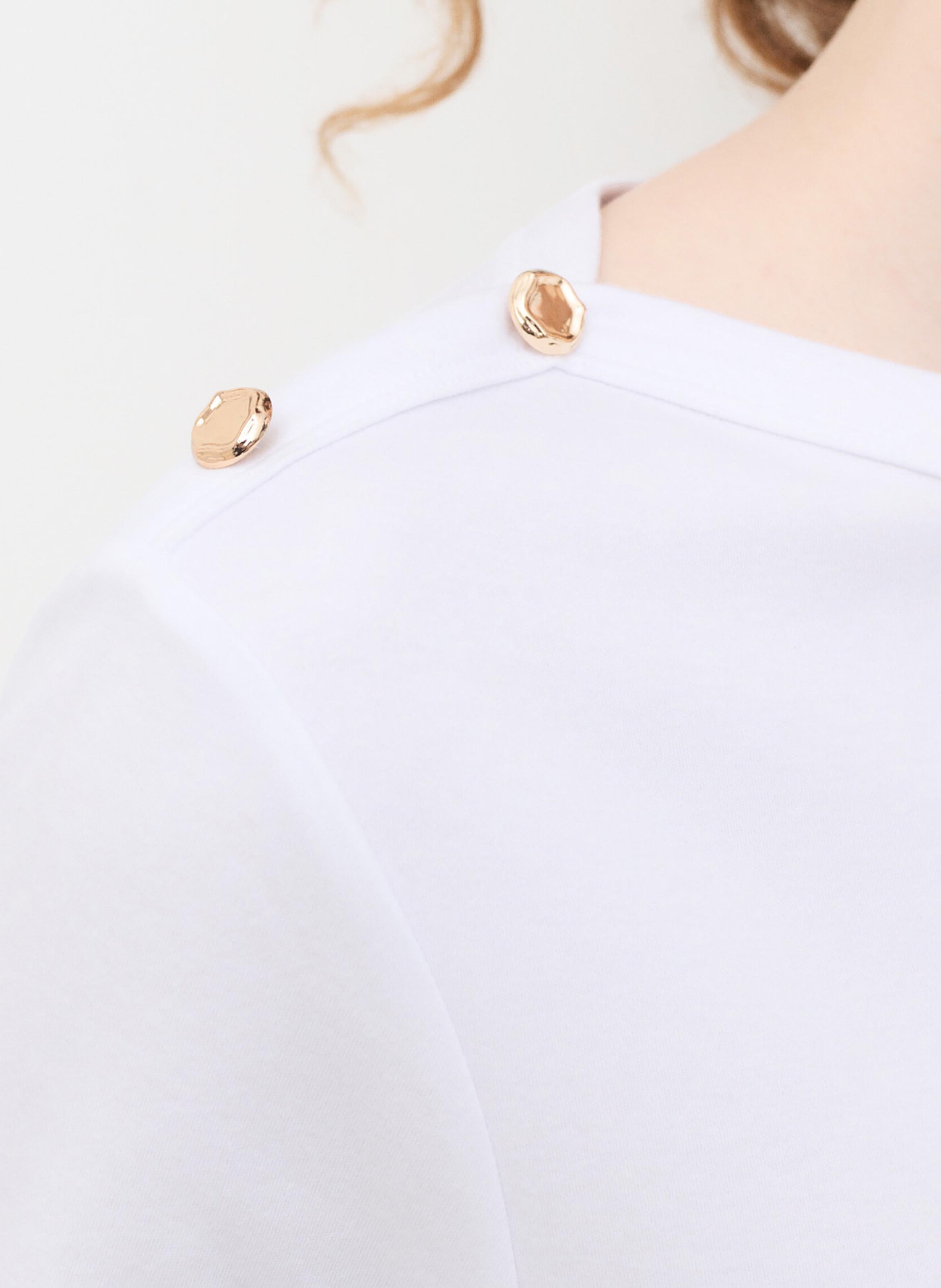 Tee-shirt ajusté en coton CAROLL Beige