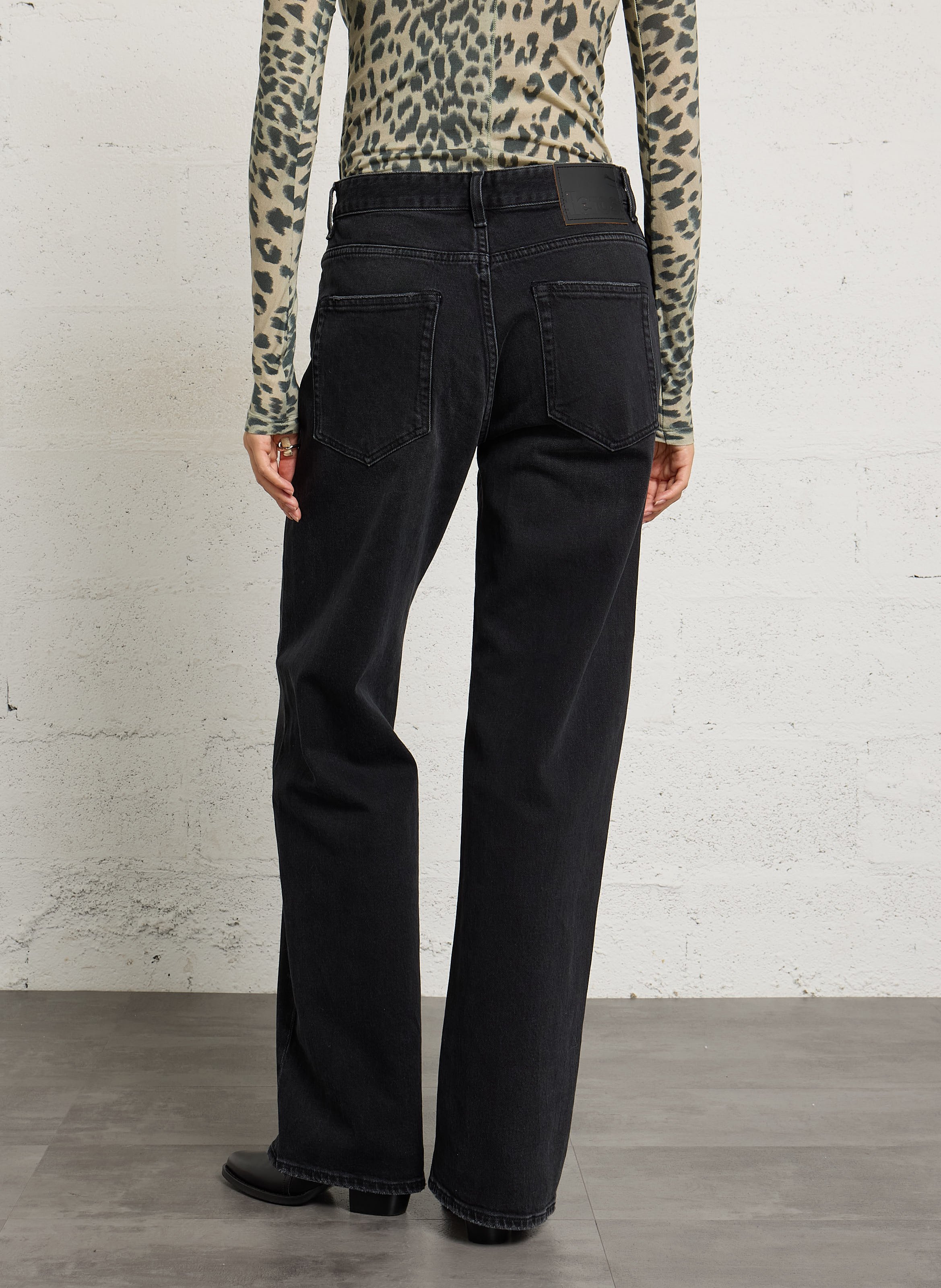 Straight-fit jeans van katoenmix BELLEROSE Zwart
