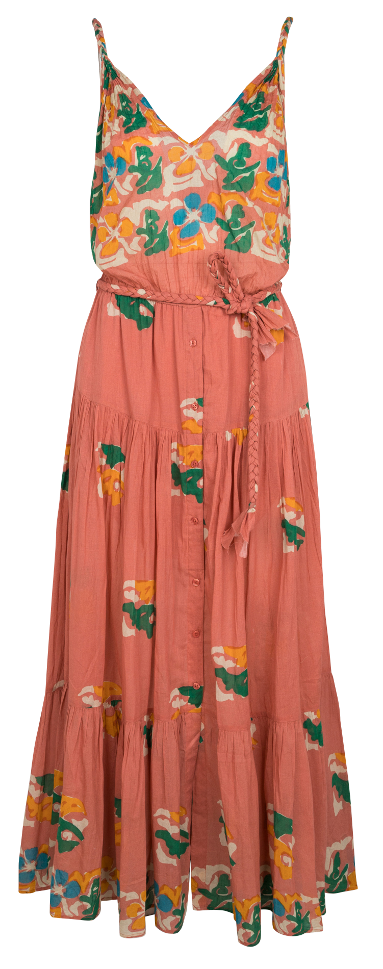 Robe longue col V imprimé floral MES DEMOISELLES Multicolore