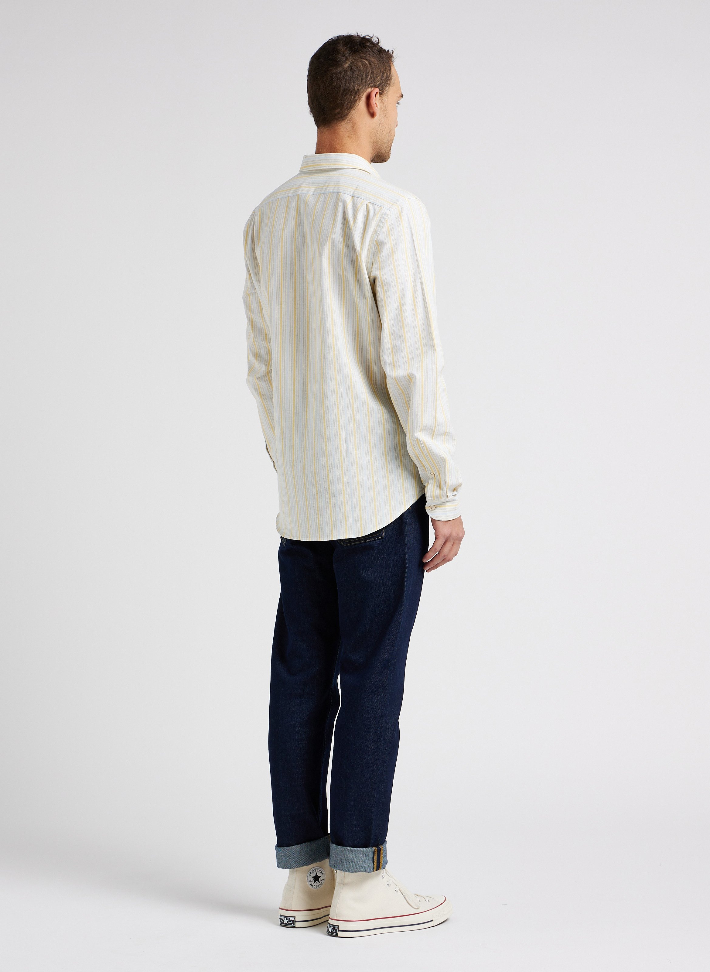 Gestreiftes Baumwollhemd mit klassischem Kragen, Tailored Fit PAUL SMITH Gelb