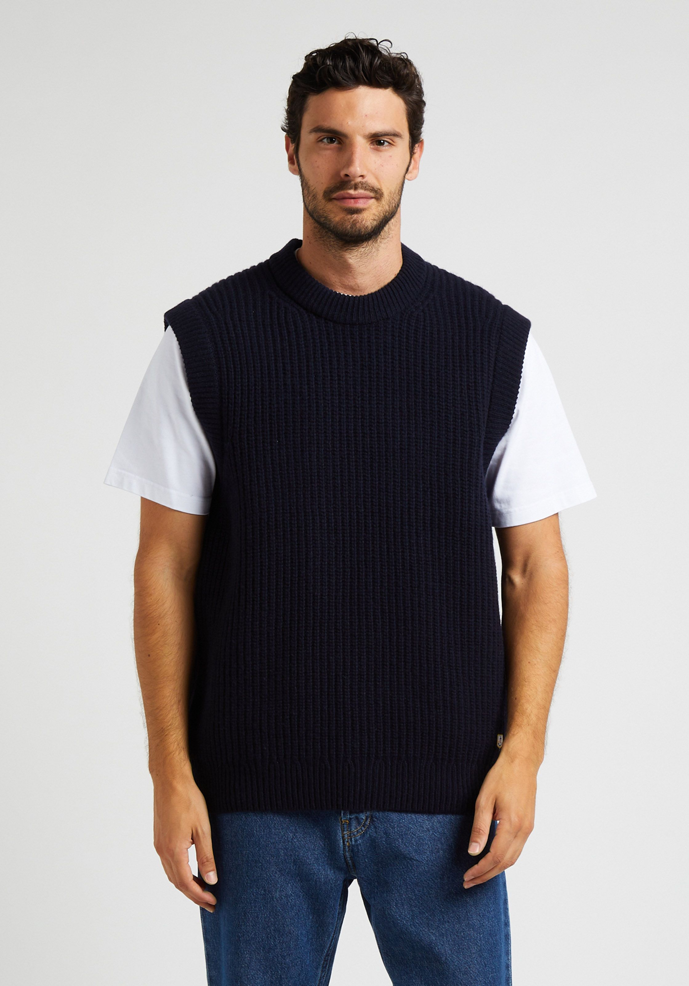 Pull sans manche homme laine hot sale