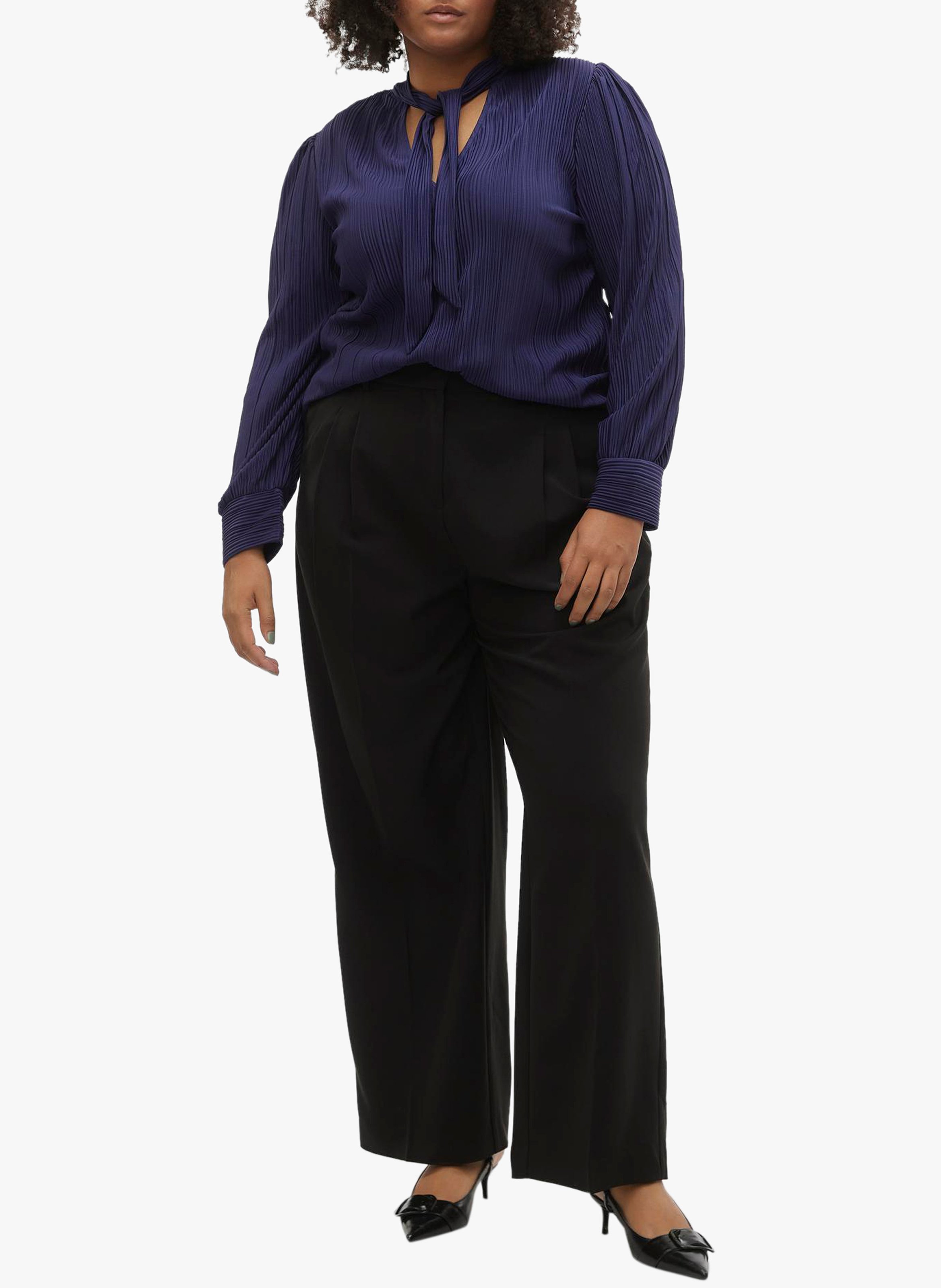 High neck with pleated top right VERO MODA CURVE Multicolored