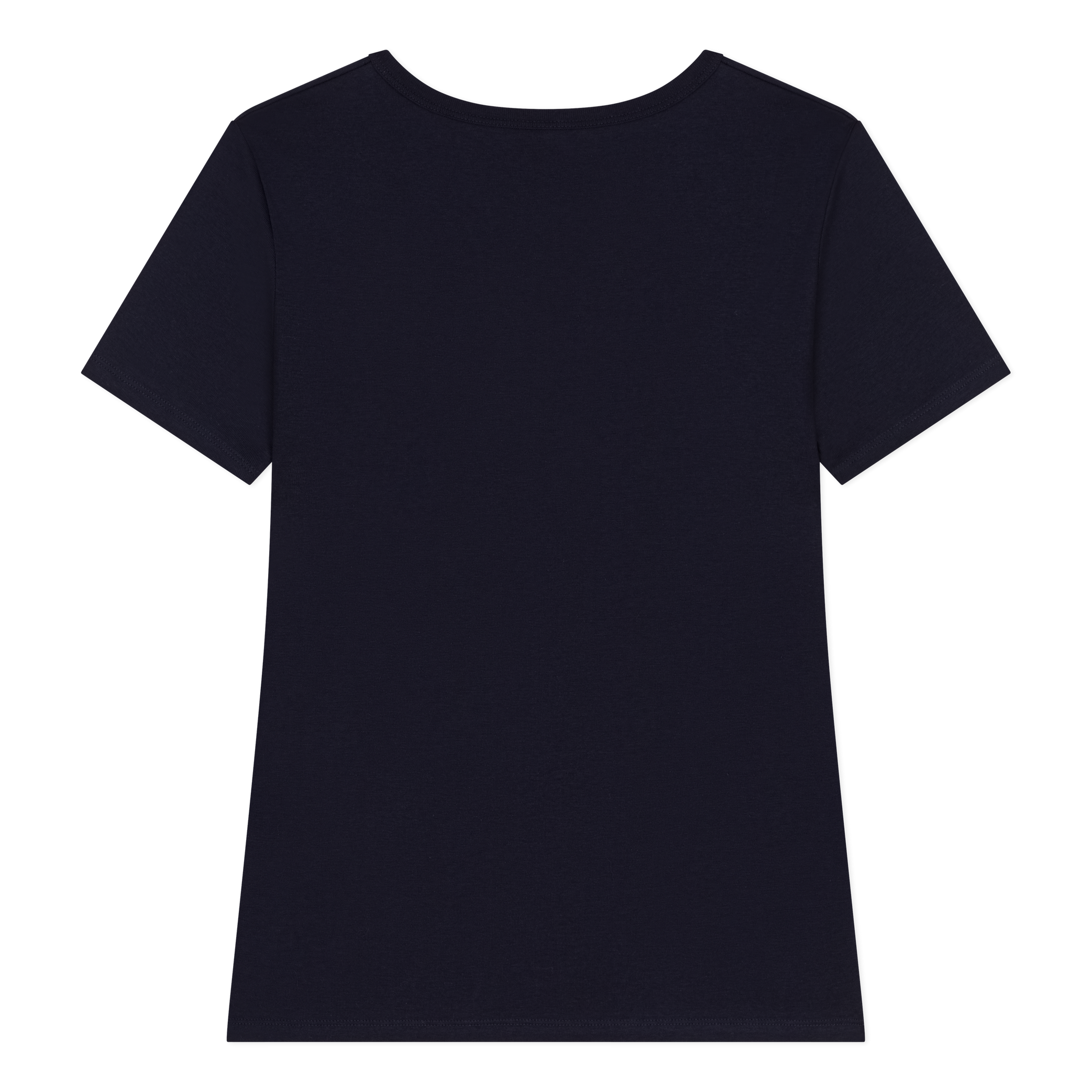 Tee-shirt droit à col V en coton  PETIT BATEAU Noir