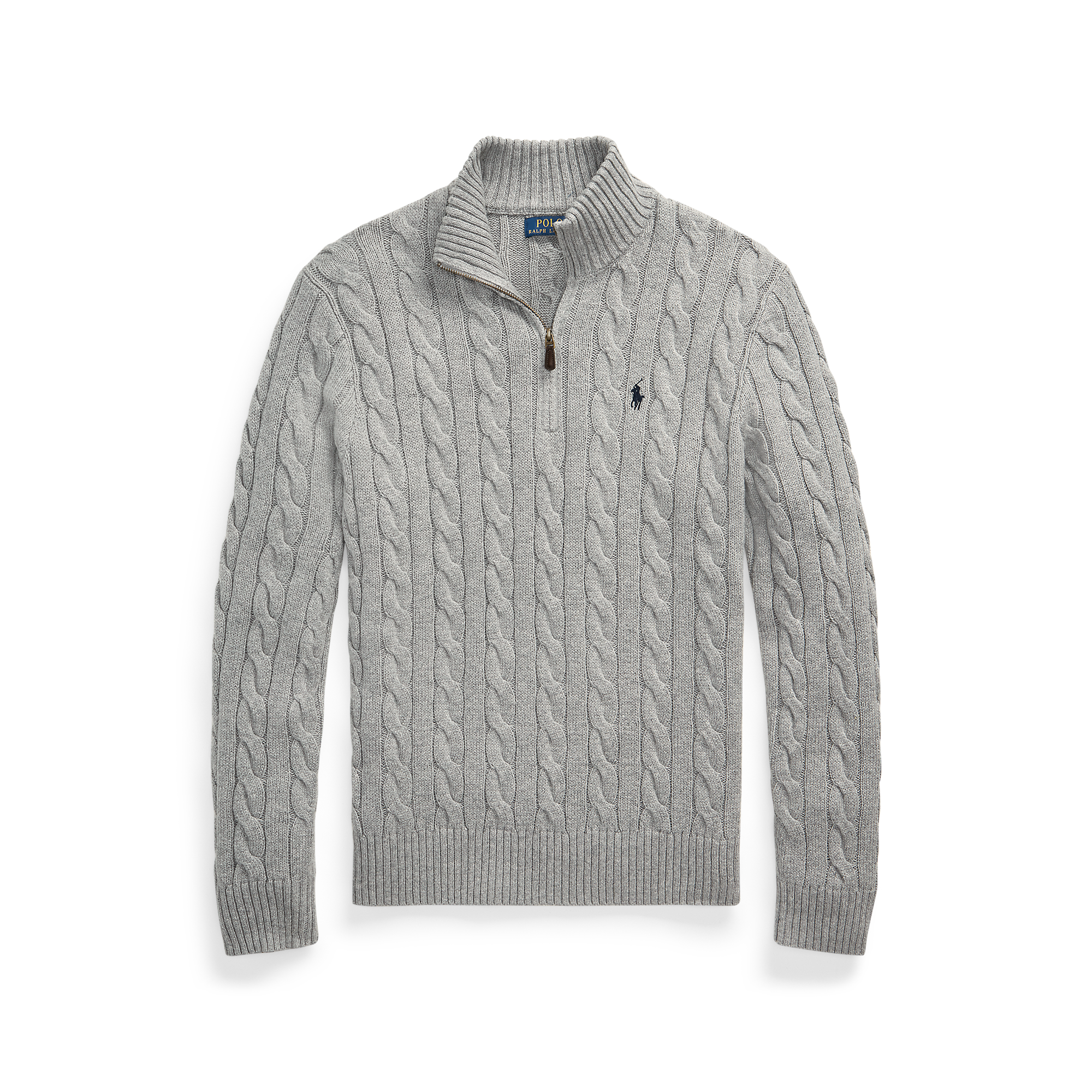 Twisted knit cotton sweater POLO RALPH LAUREN Grey