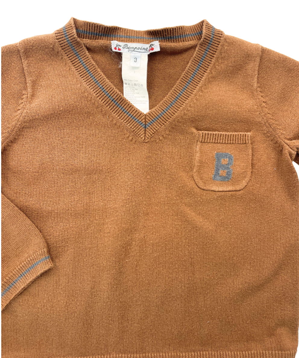 Brown children's sweater - 3 years BONPOINT - Seconde Main Brown