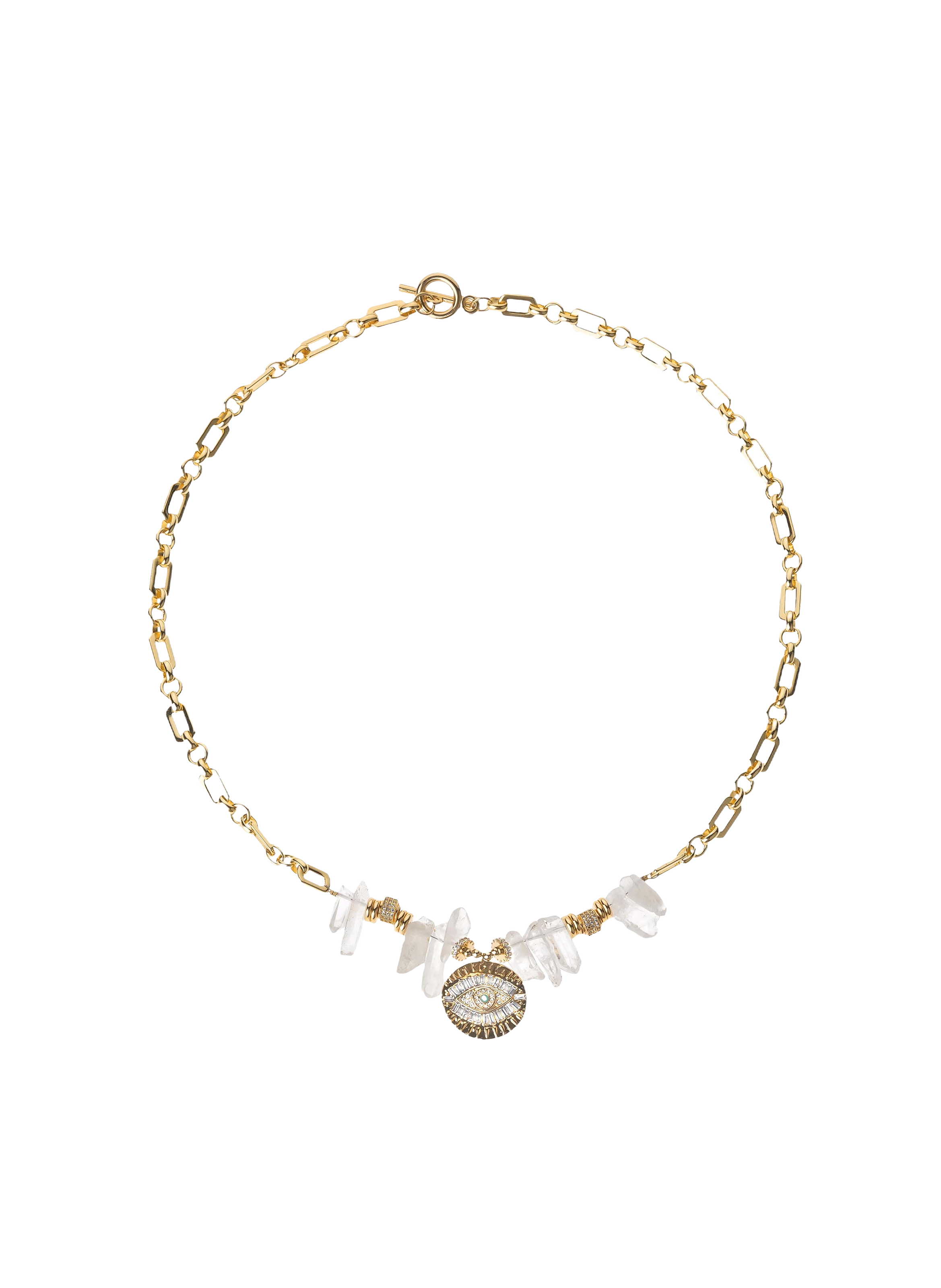 Chain necklace with stones and pendant HIPANEMA Golden