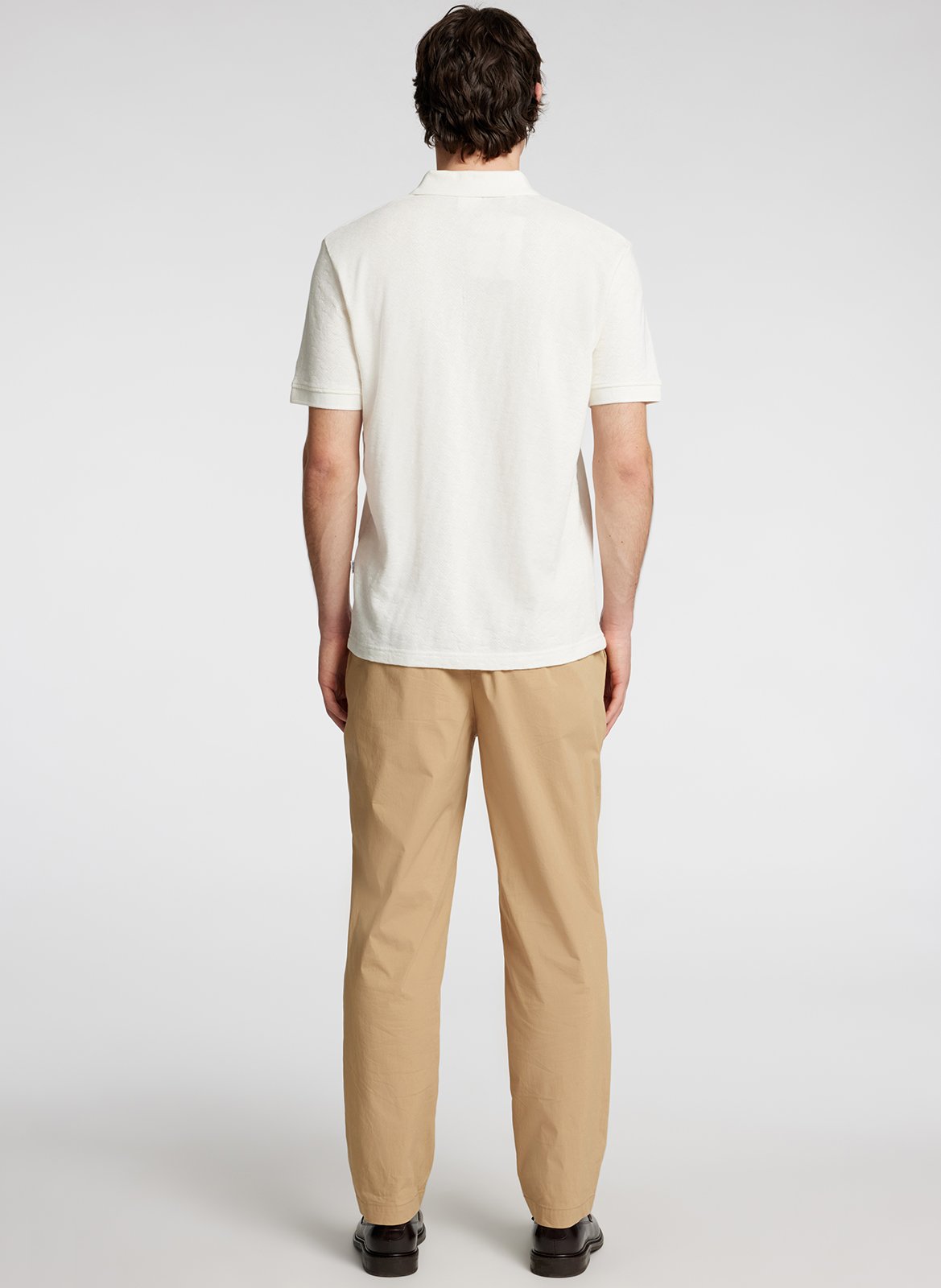 Polo regular-fit en coton bio SELECTED Beige