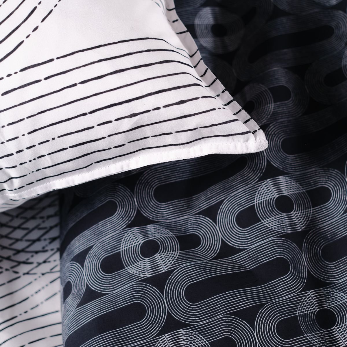 Printed cotton bed set TODAY LINGE DE MAISON White