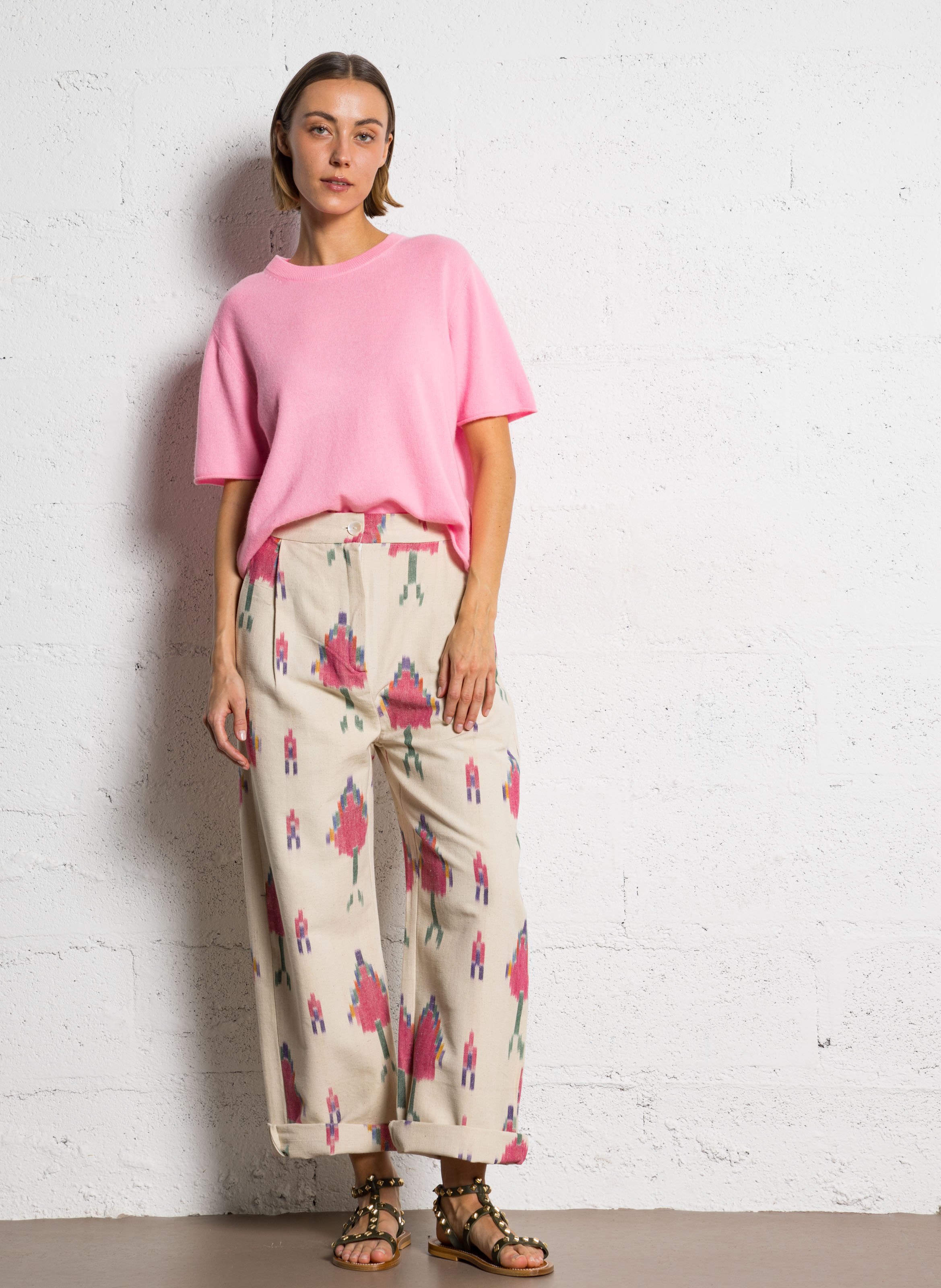Printed cotton wide trousers AUTRE AURA Multicolored