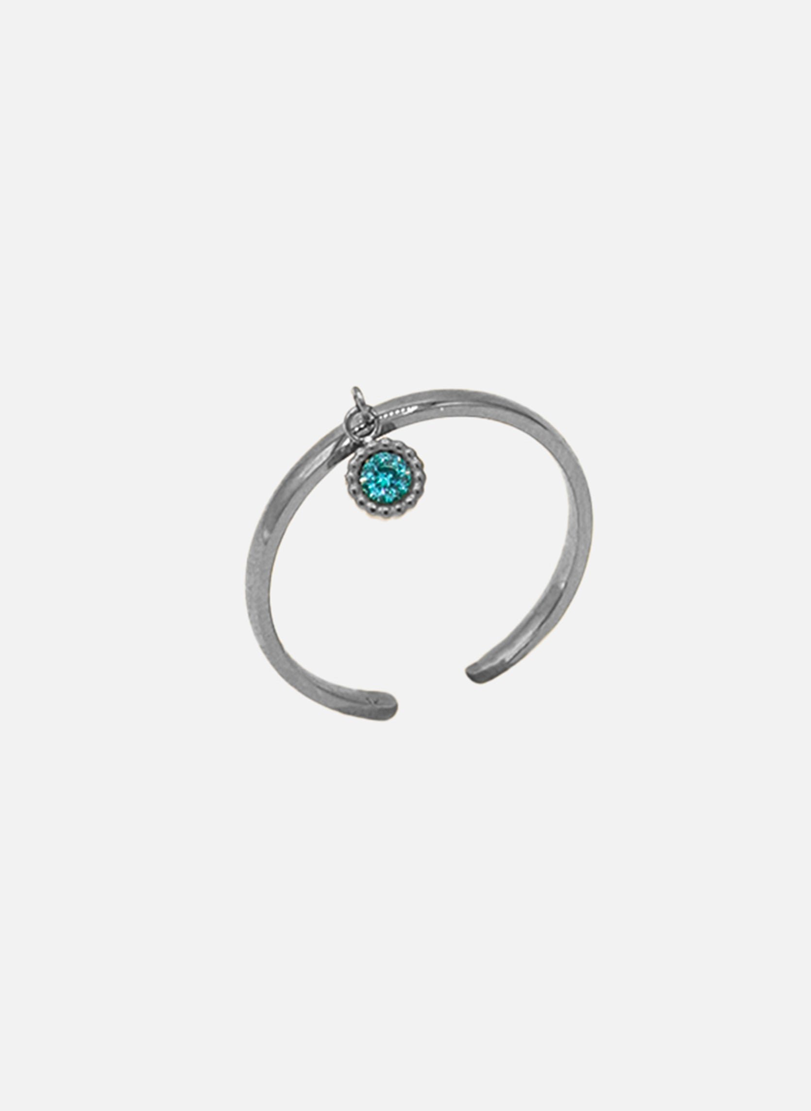 Bague fine divya rond AEC Paris Bleu
