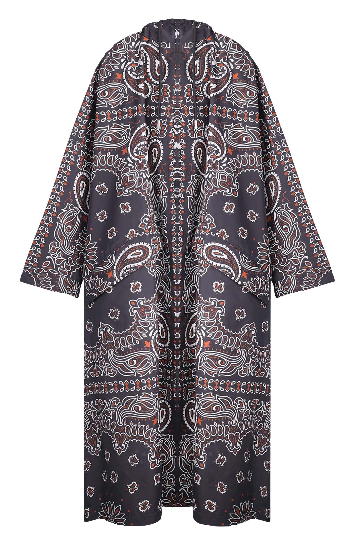 Oversized Printed Windbreaker WILD Black