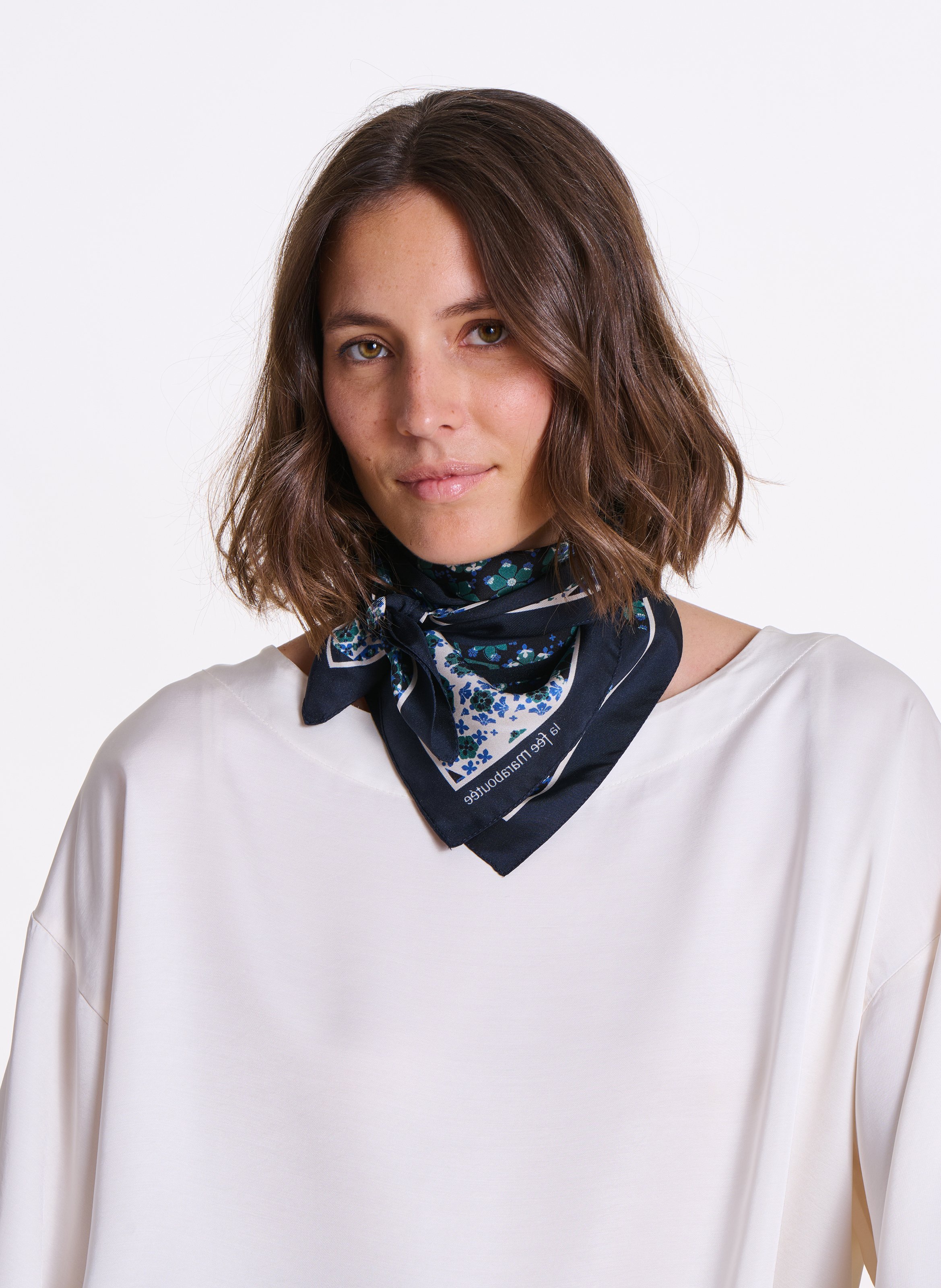 Kassaway - Seidenfoulard LA FEE MARABOUTEE Blau