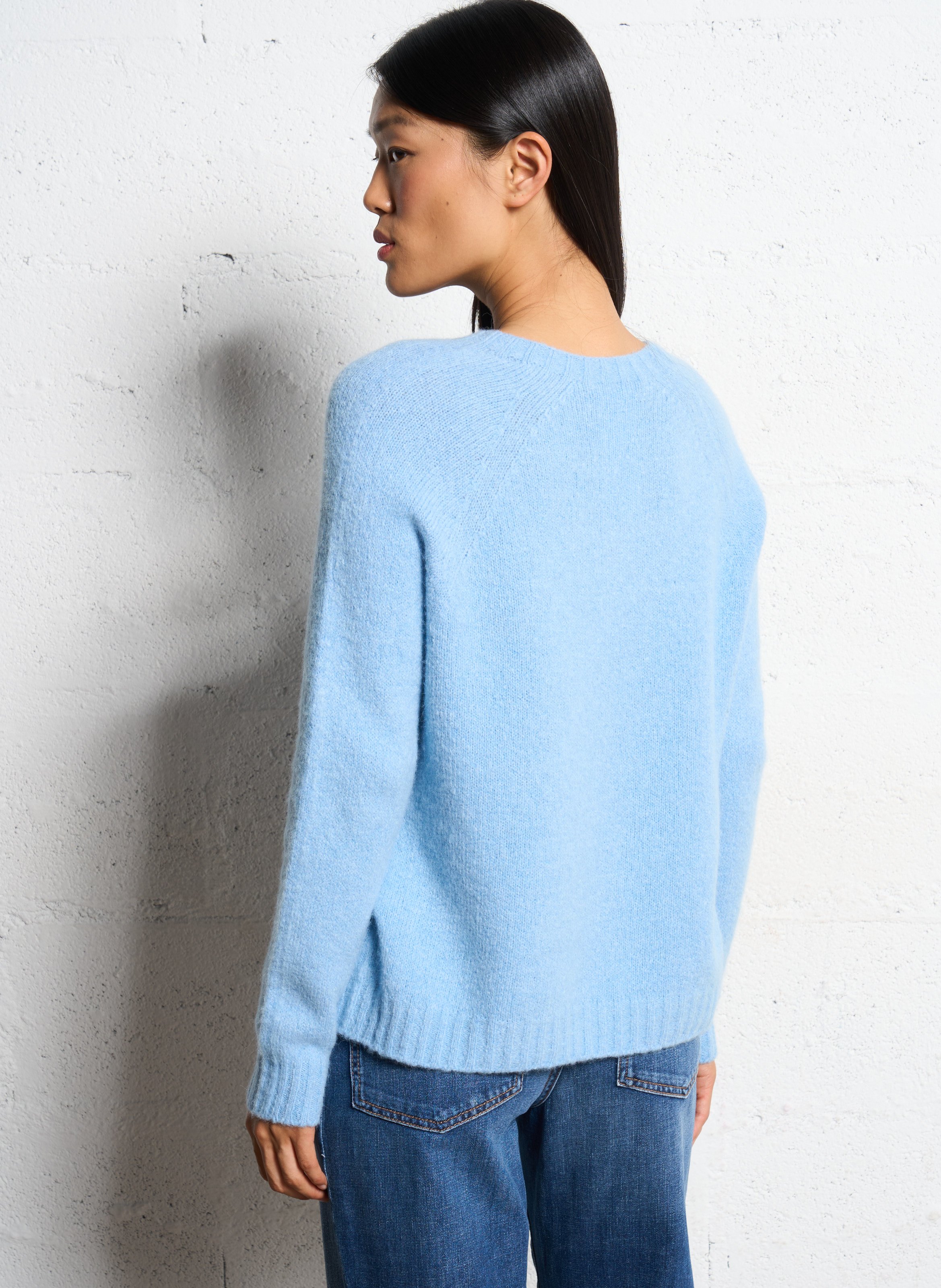 Straight-cut knit sweater MAX MARA WEEK END Blue