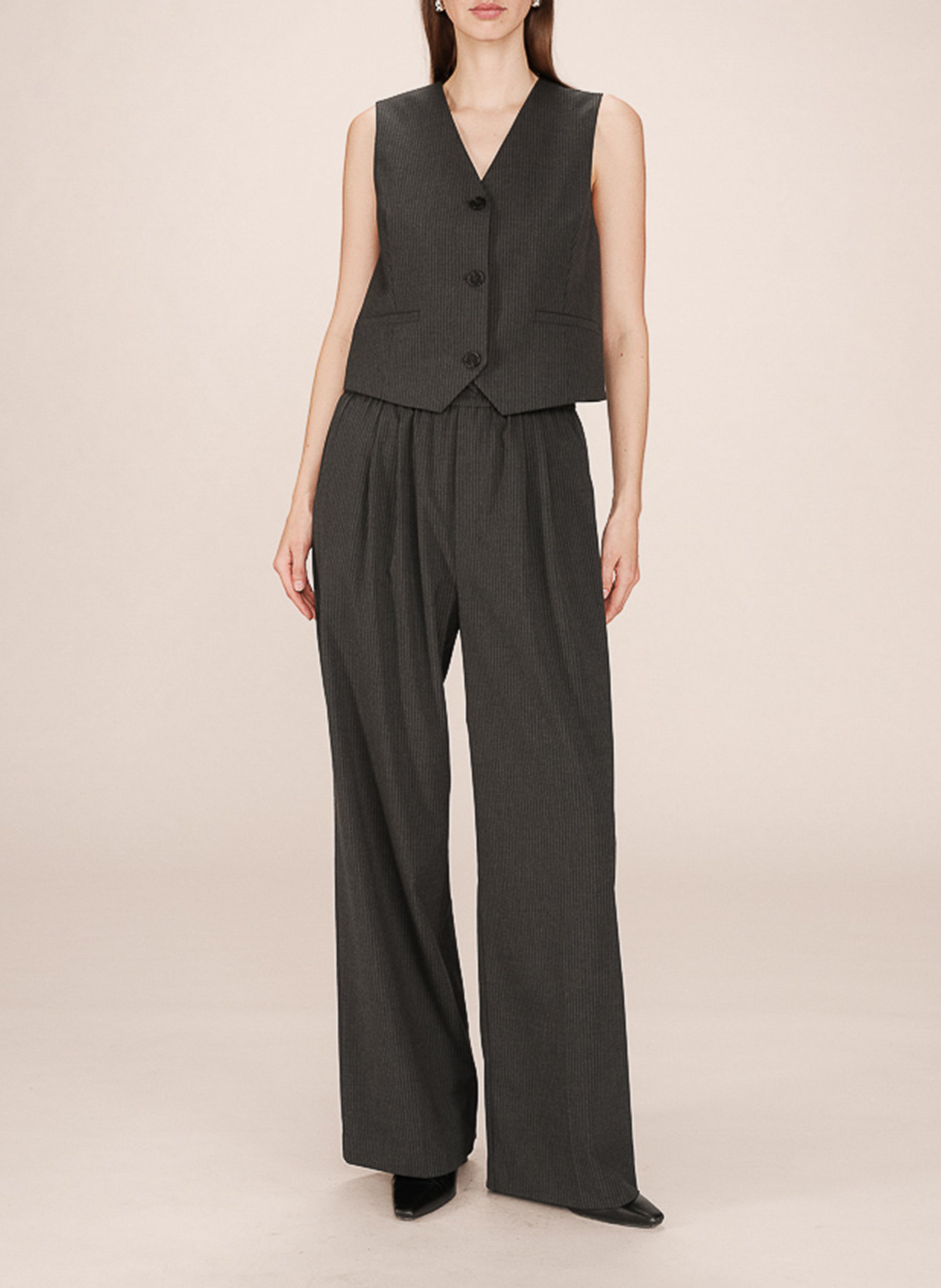 Blazer met V-hals GRACE ET MILA Grijs