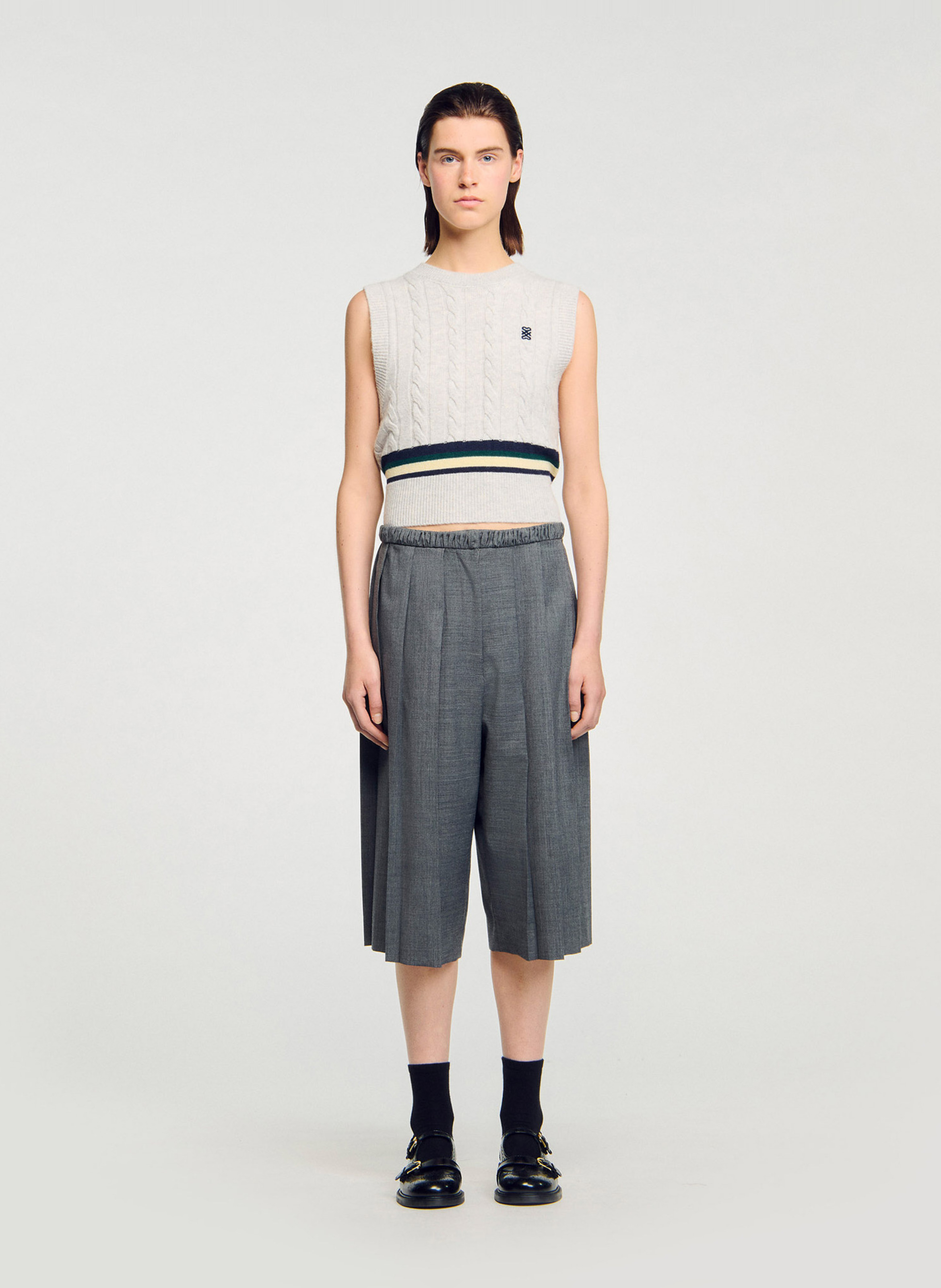 Bermuda plissé  SANDRO Gris