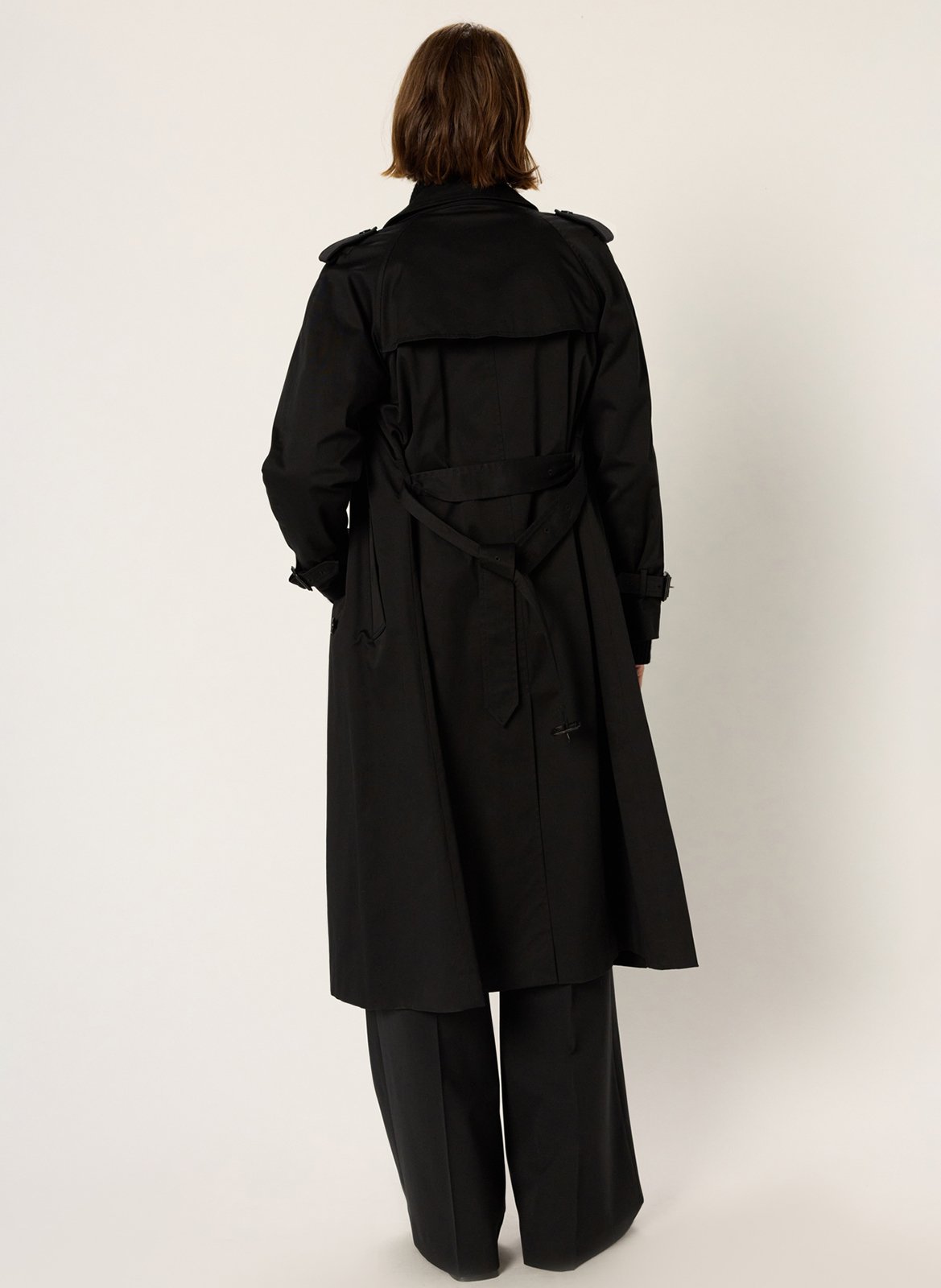 Trench col à revers droit en coton mélangé GERARD DAREL Noir