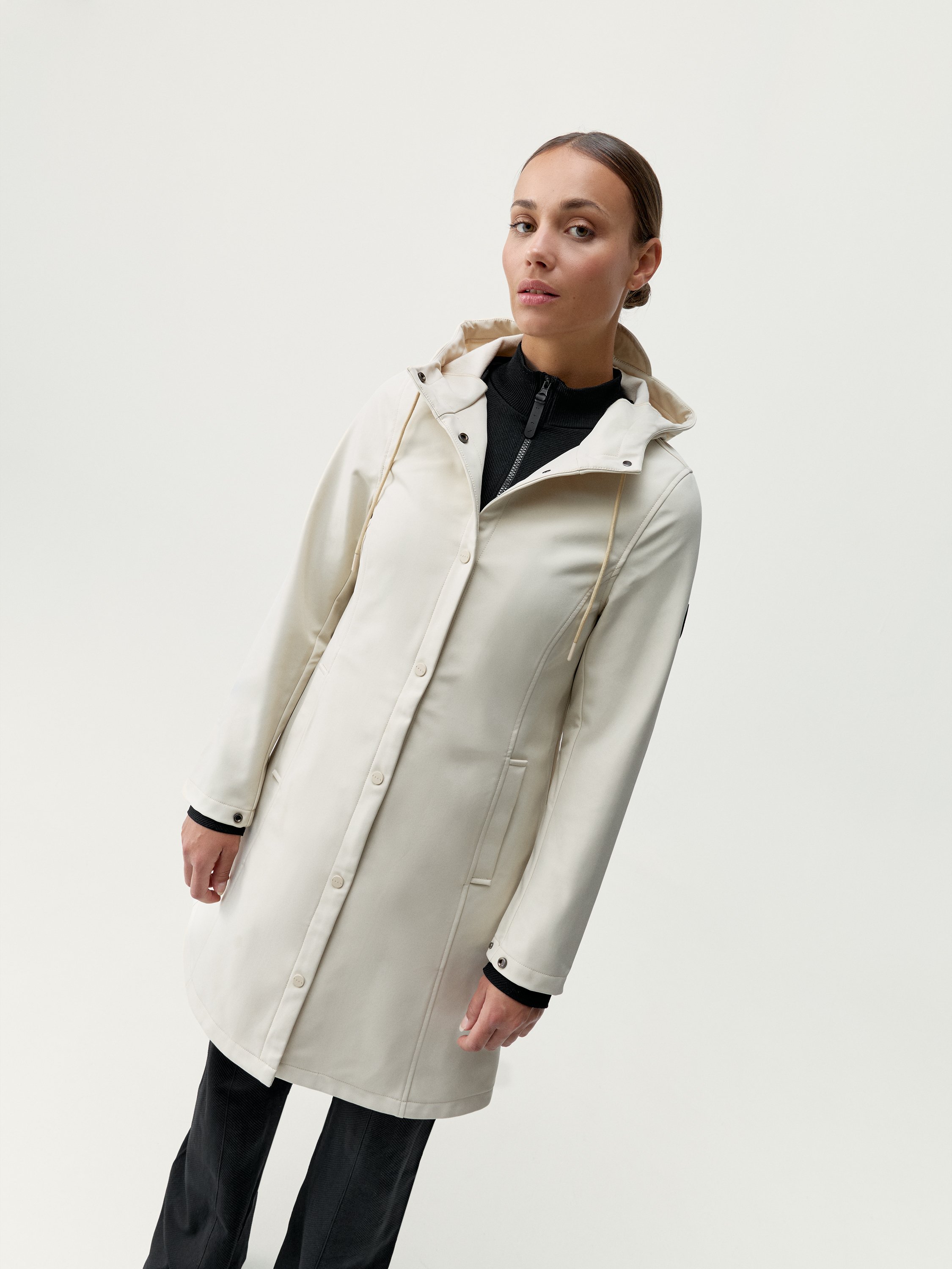 Windbreaker trench coat BORN LIVING YOGA White