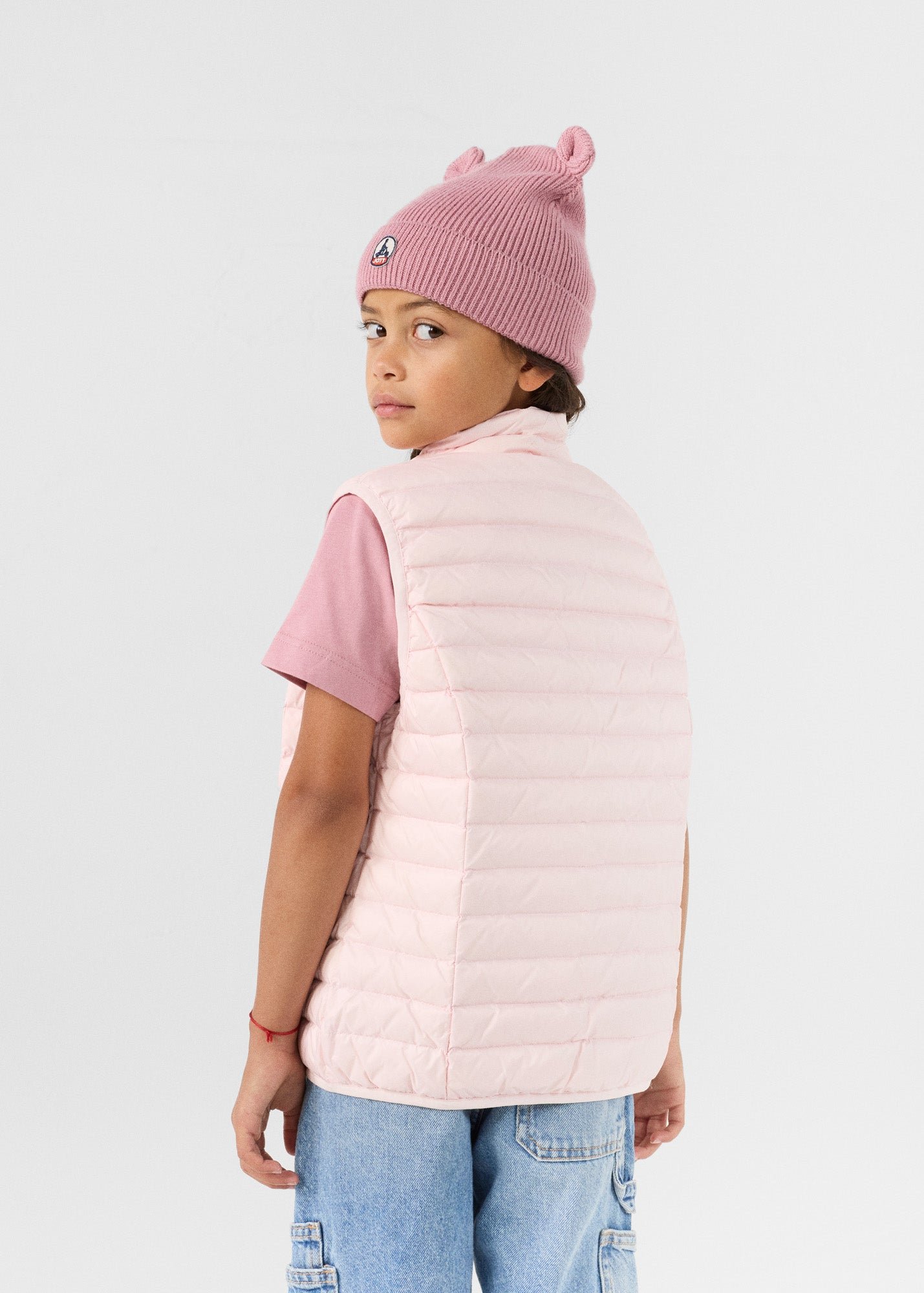 Doudoune sans manches enfant rose pétale zoe JOTT Rose