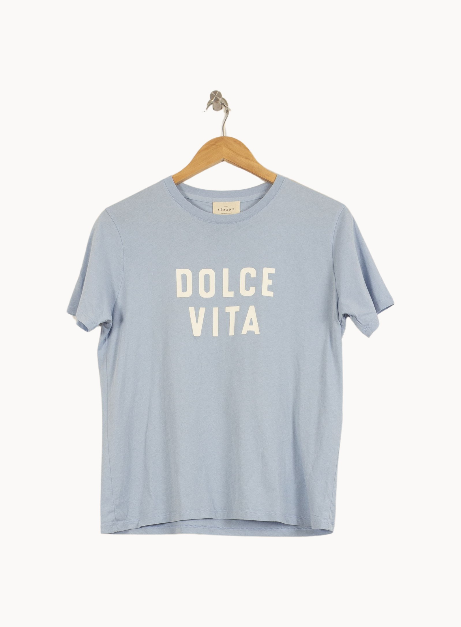 Tommy Badge T-shirt SEZANE - Seconde main Blue