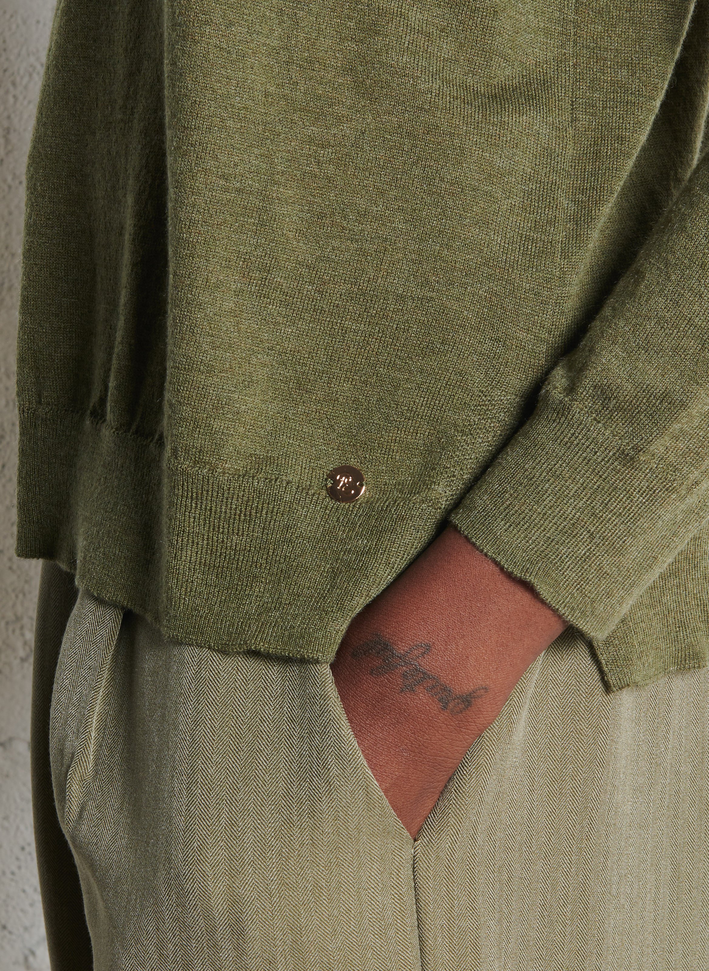 Pull maille fine ample LA PETITE ETOILE Vert