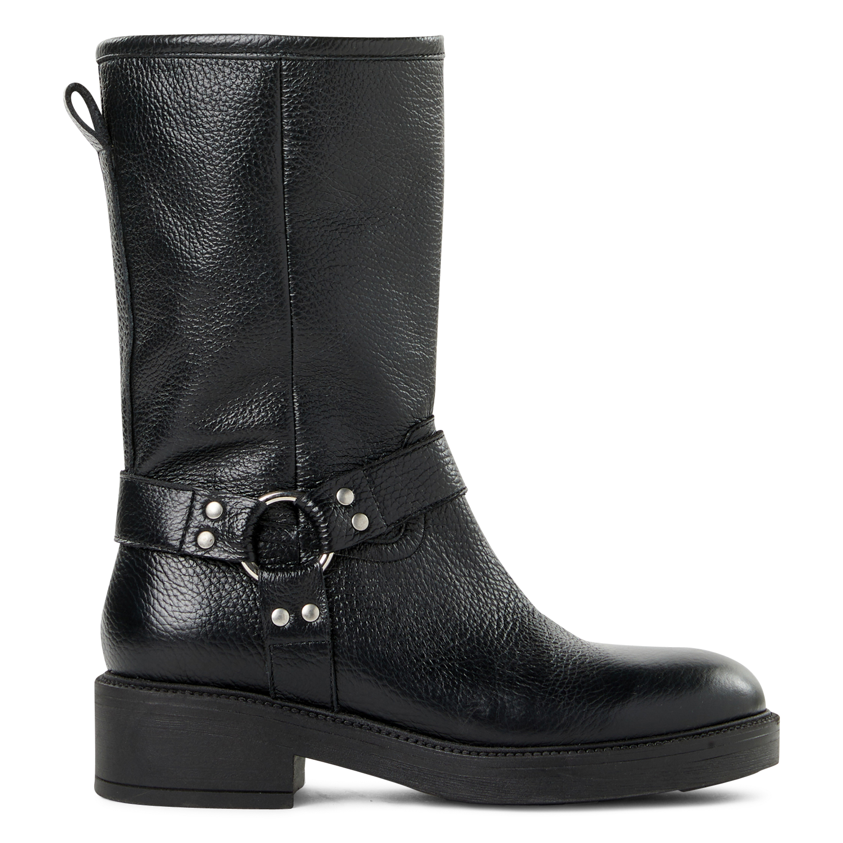 Leather biker ankle boots SAISON 1865 Black