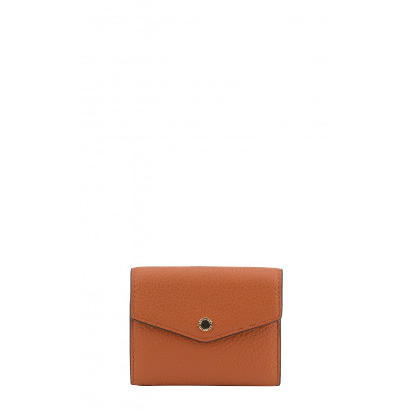 Leather coin purse POURCHET Orange