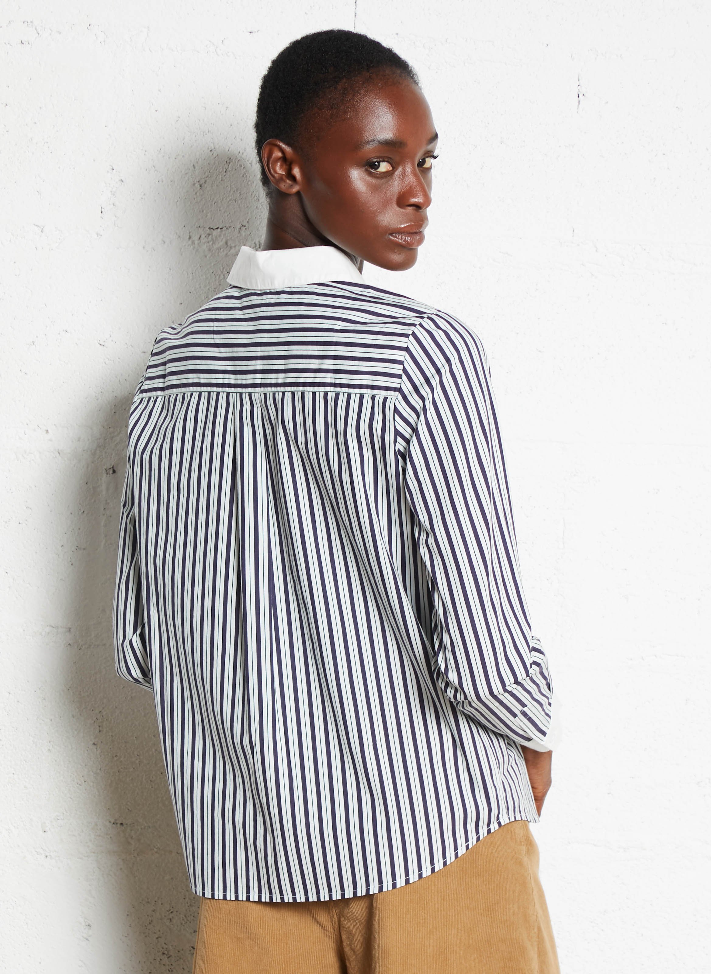 Chemise droite en coton PETITE MENDIGOTE Bleu