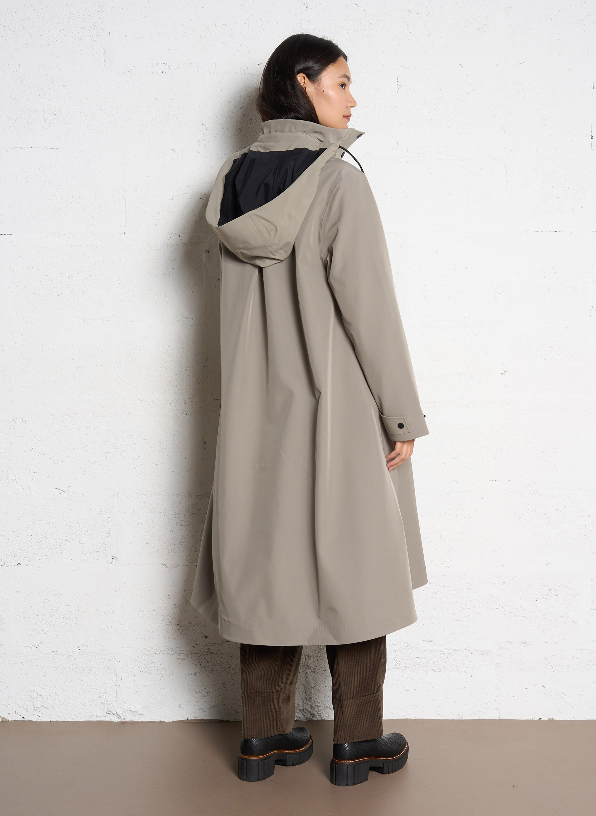 Oversized parka with high neck RAINS Green