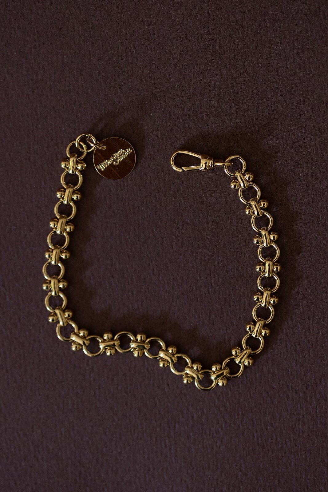 Maxi silver-plated bracelet MONSIEUR SIMONE Golden