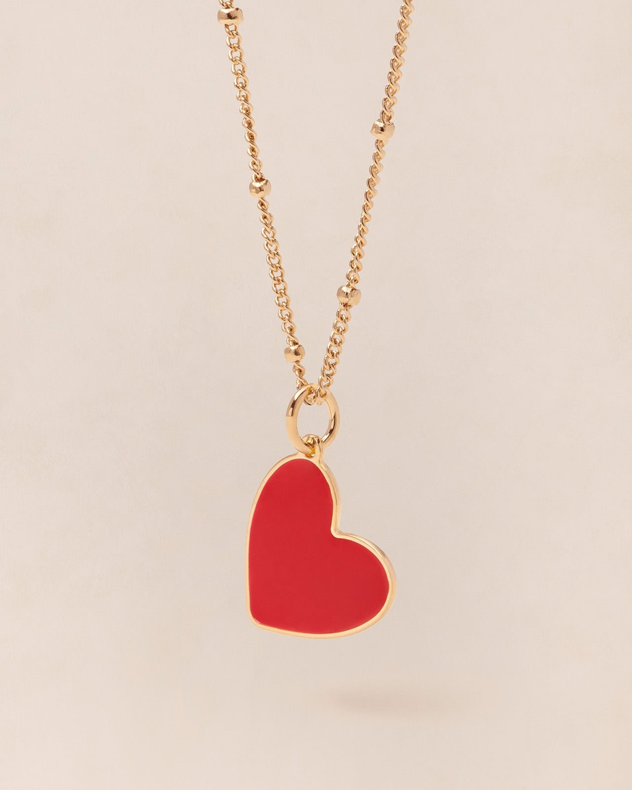 The large colorful heart medal in 24-carat fine gold EMOI EMOI Red