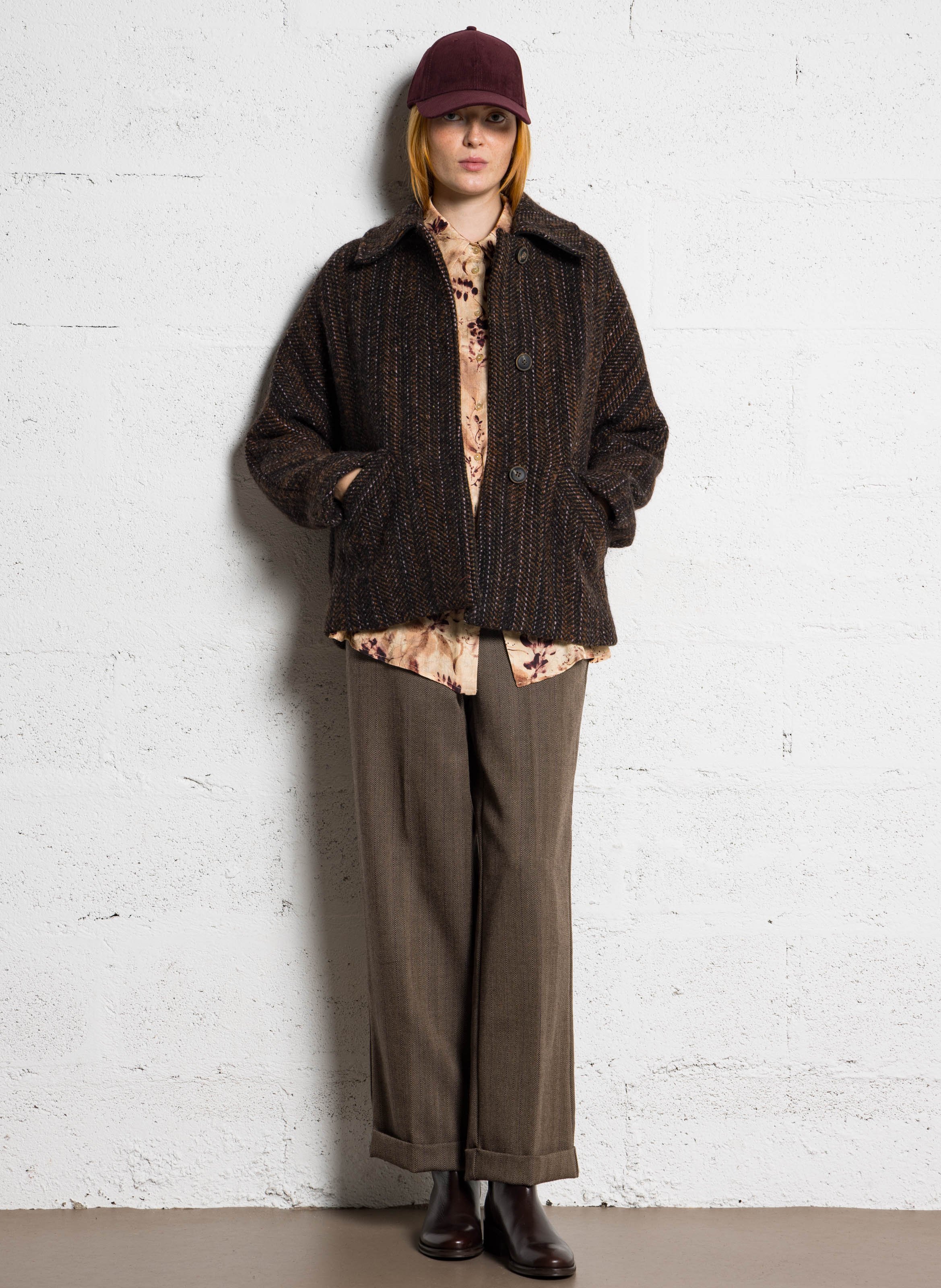 Chemise ample fluide à motifs MOMONI Rouge