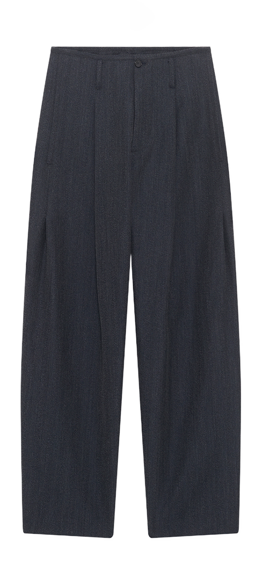 Pantalon droit à pinces uni en laine mélangée IRO Bleu