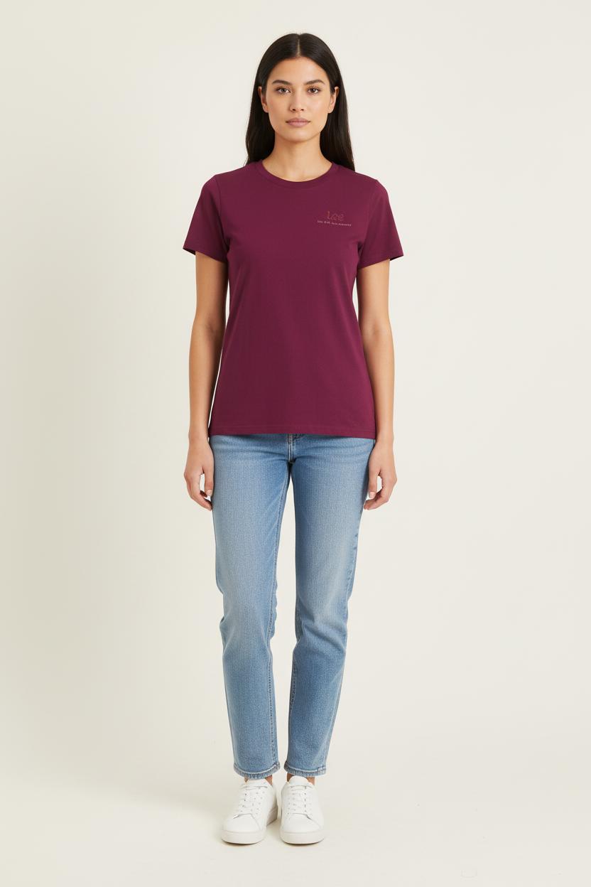Tommy Badge T-shirt LEE - Seconde Main Purple
