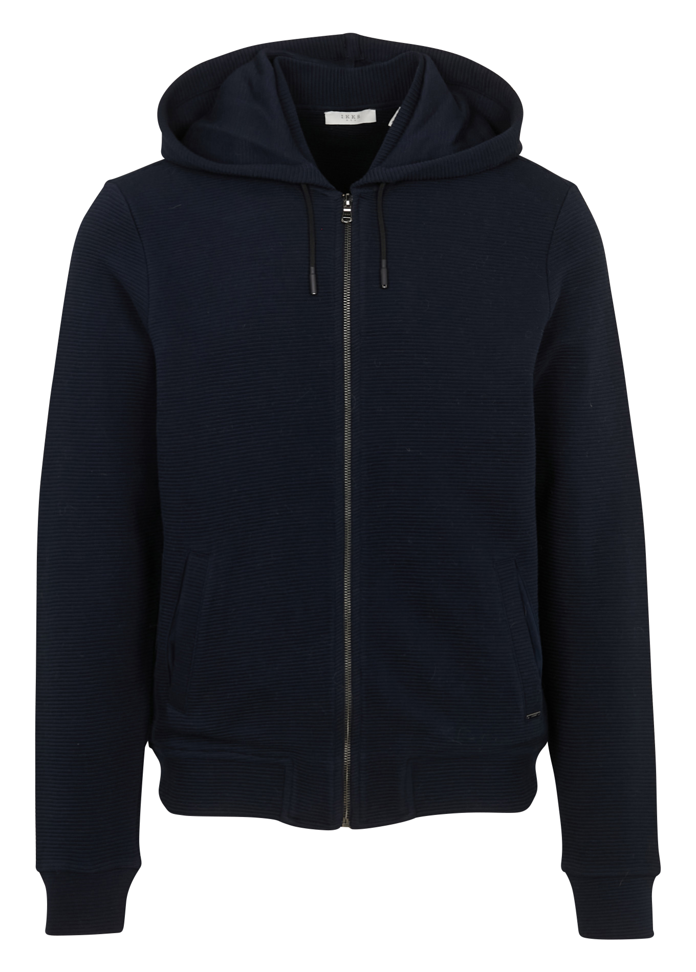 Sweat droit à capuche en coton IKKS Bleu