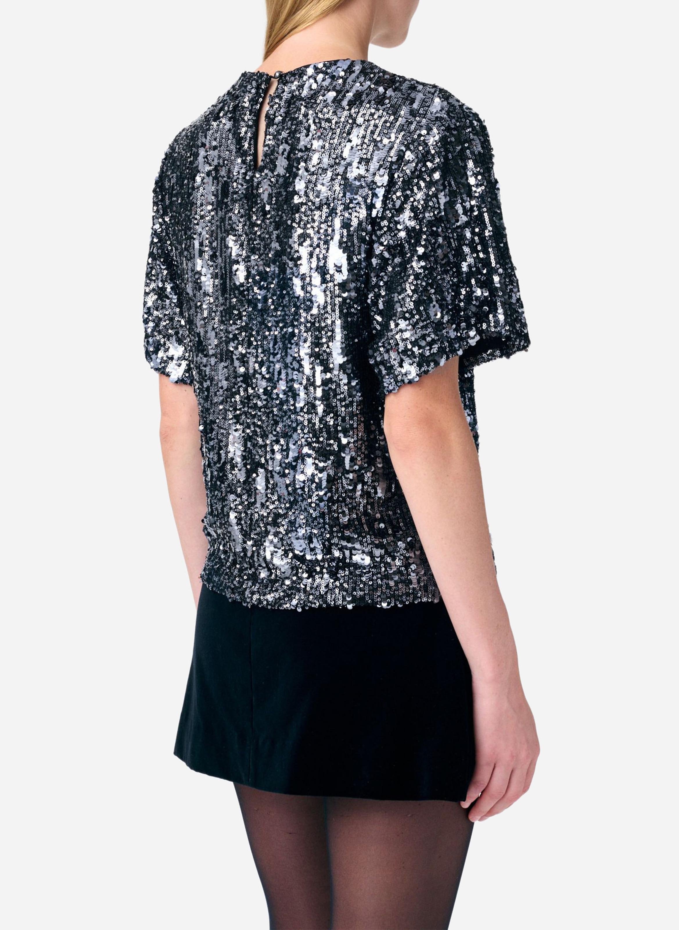 T-shirt met lovertjes VANESSA BRUNO Grijs