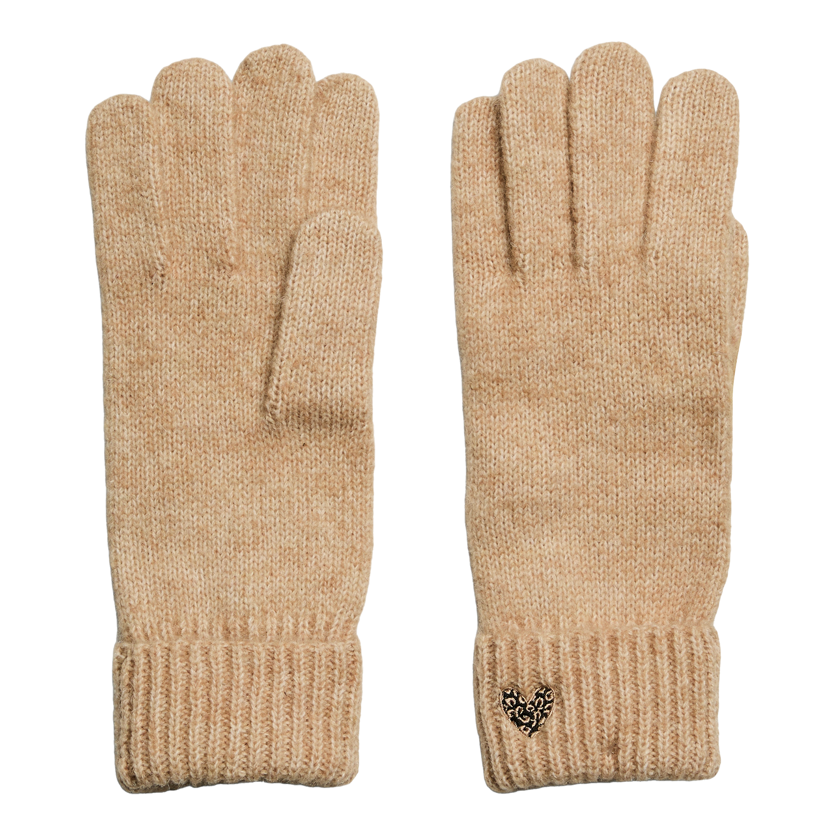 Einfarbige Handschuhe mit Stickerei PIECES