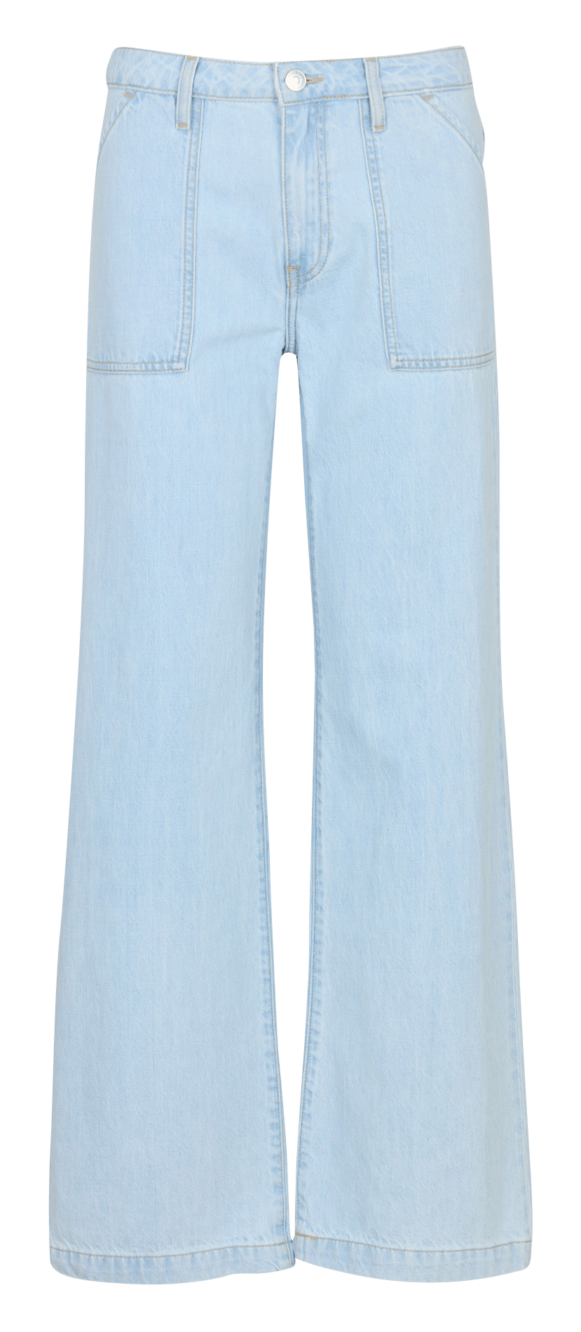 Straight Cut Stone Washed Jeans aus weichem Denim ACQUAVERDE Blau