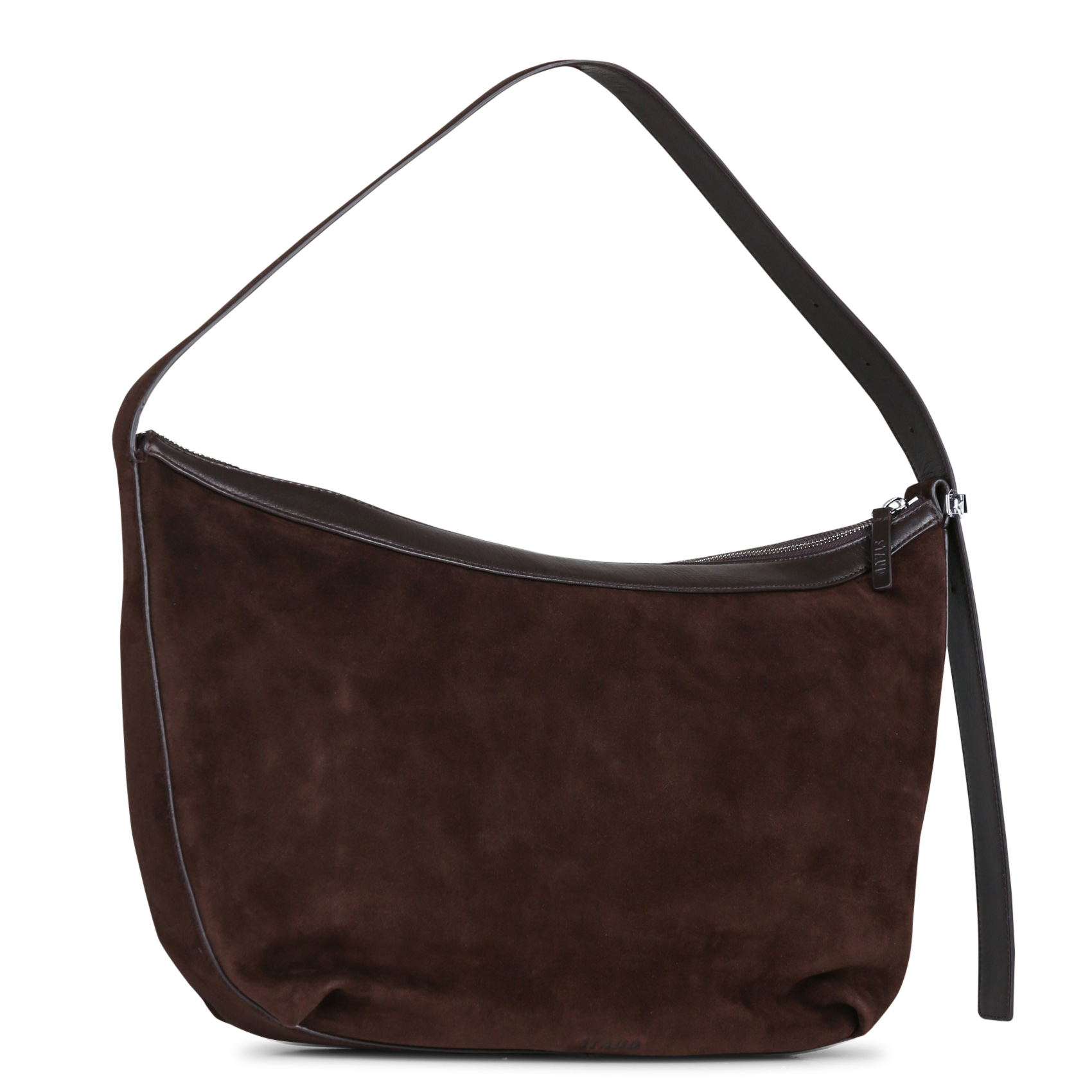Sac hobo en cuir velours STAUD Marron