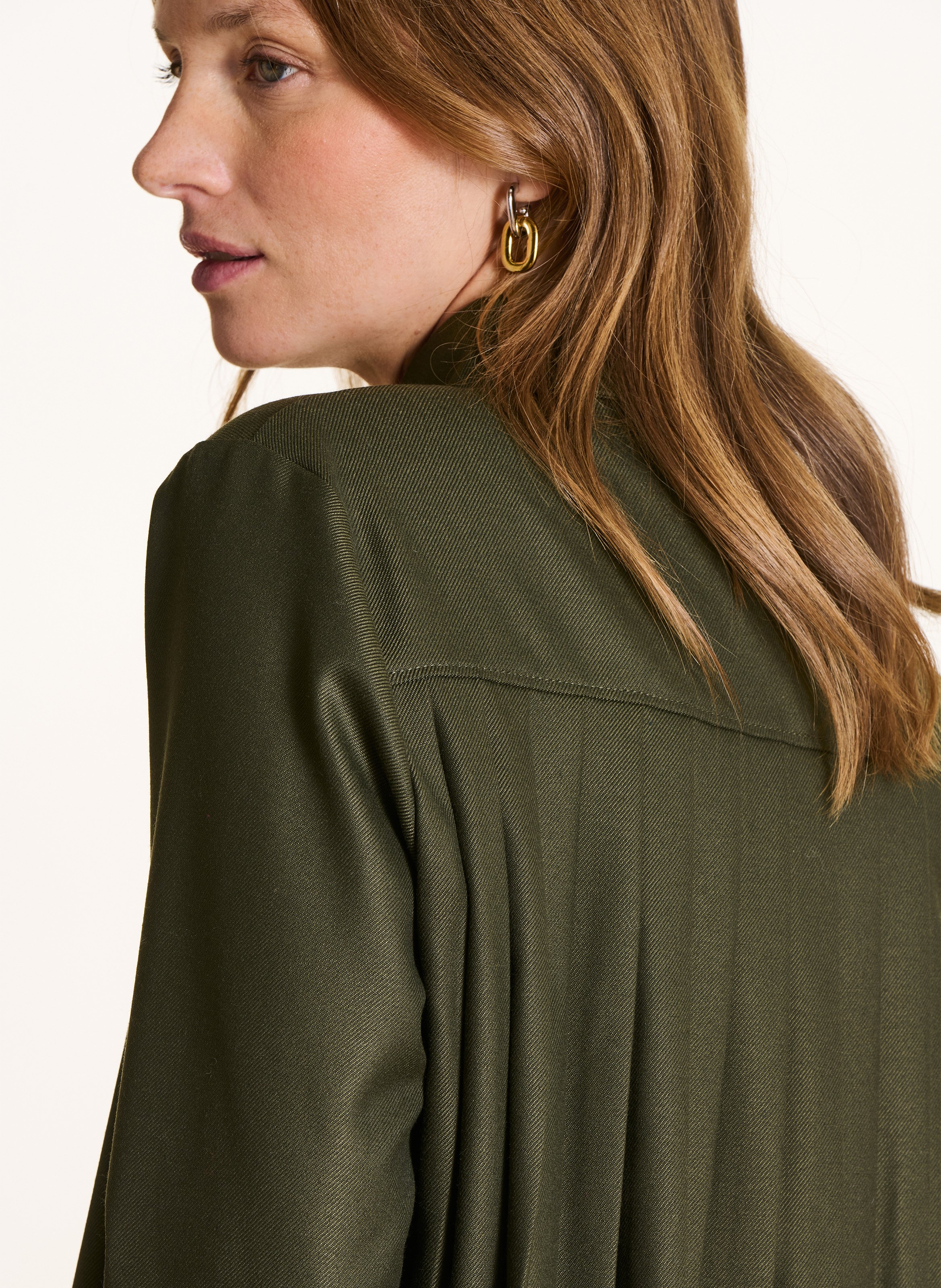 Chemise droite col classique LA FEE MARABOUTEE Vert