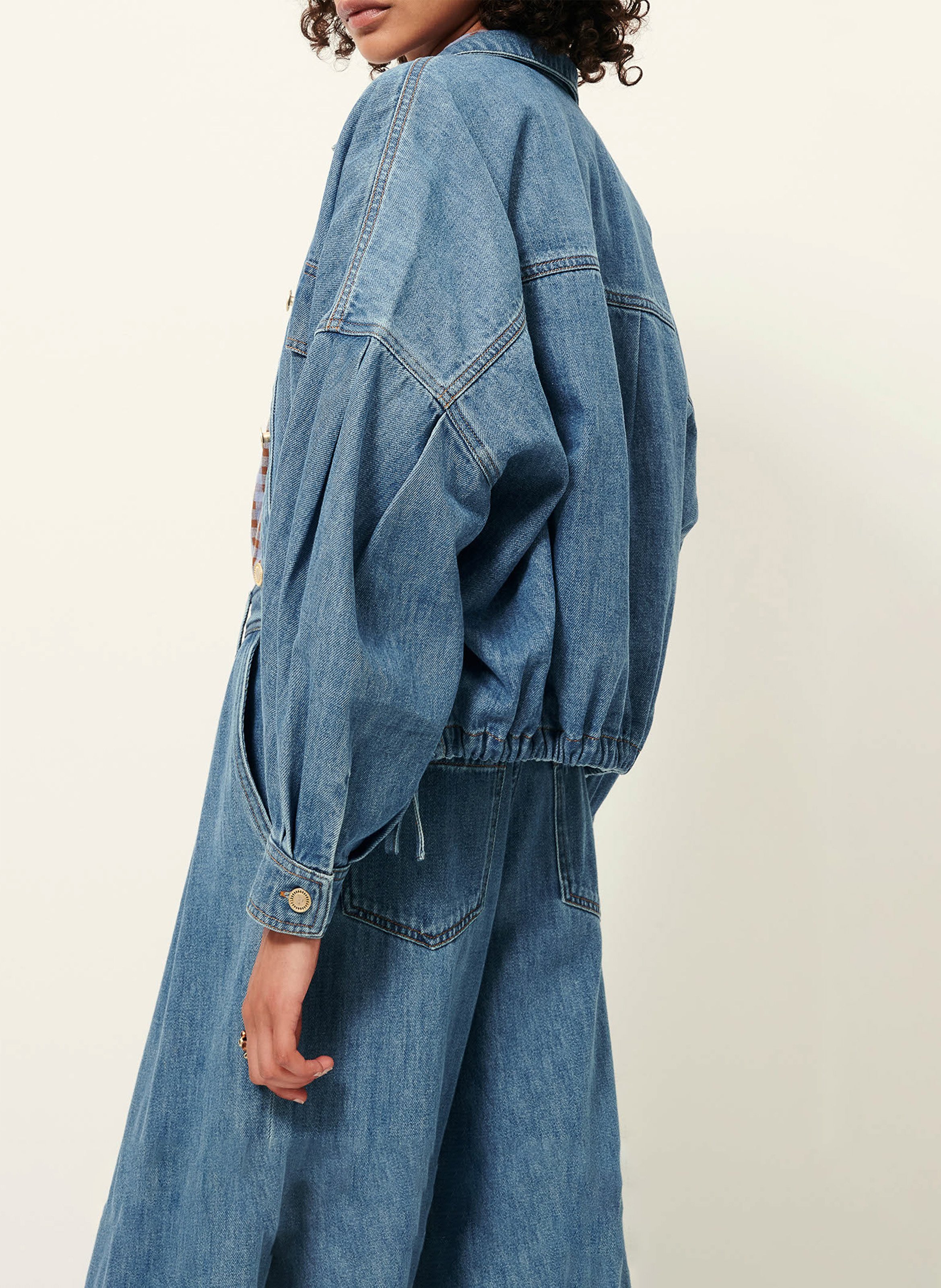 Veste col classique en coton SESSUN Bleu