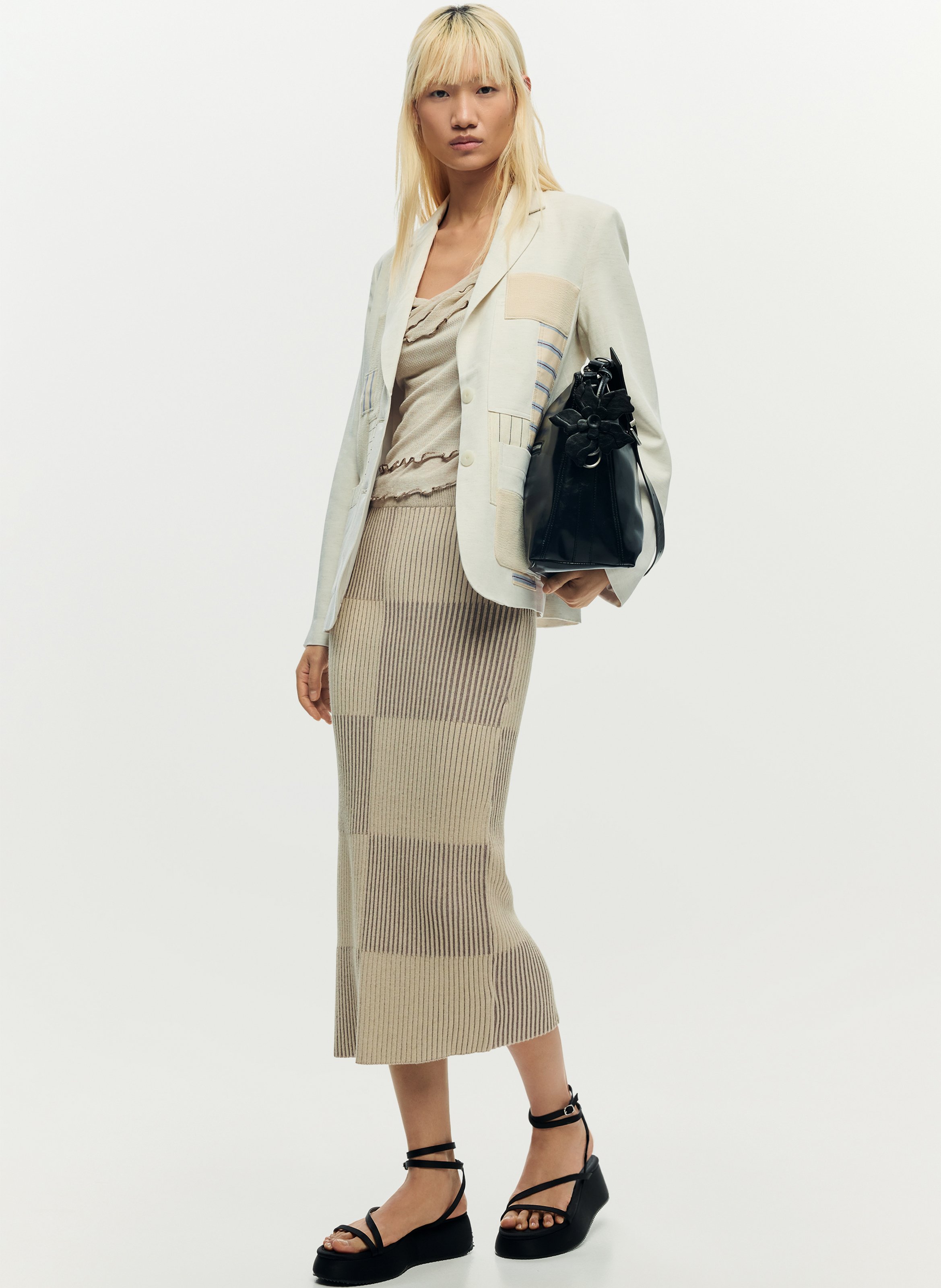 Veste de tailleur patchwork DESIGUAL Blanc