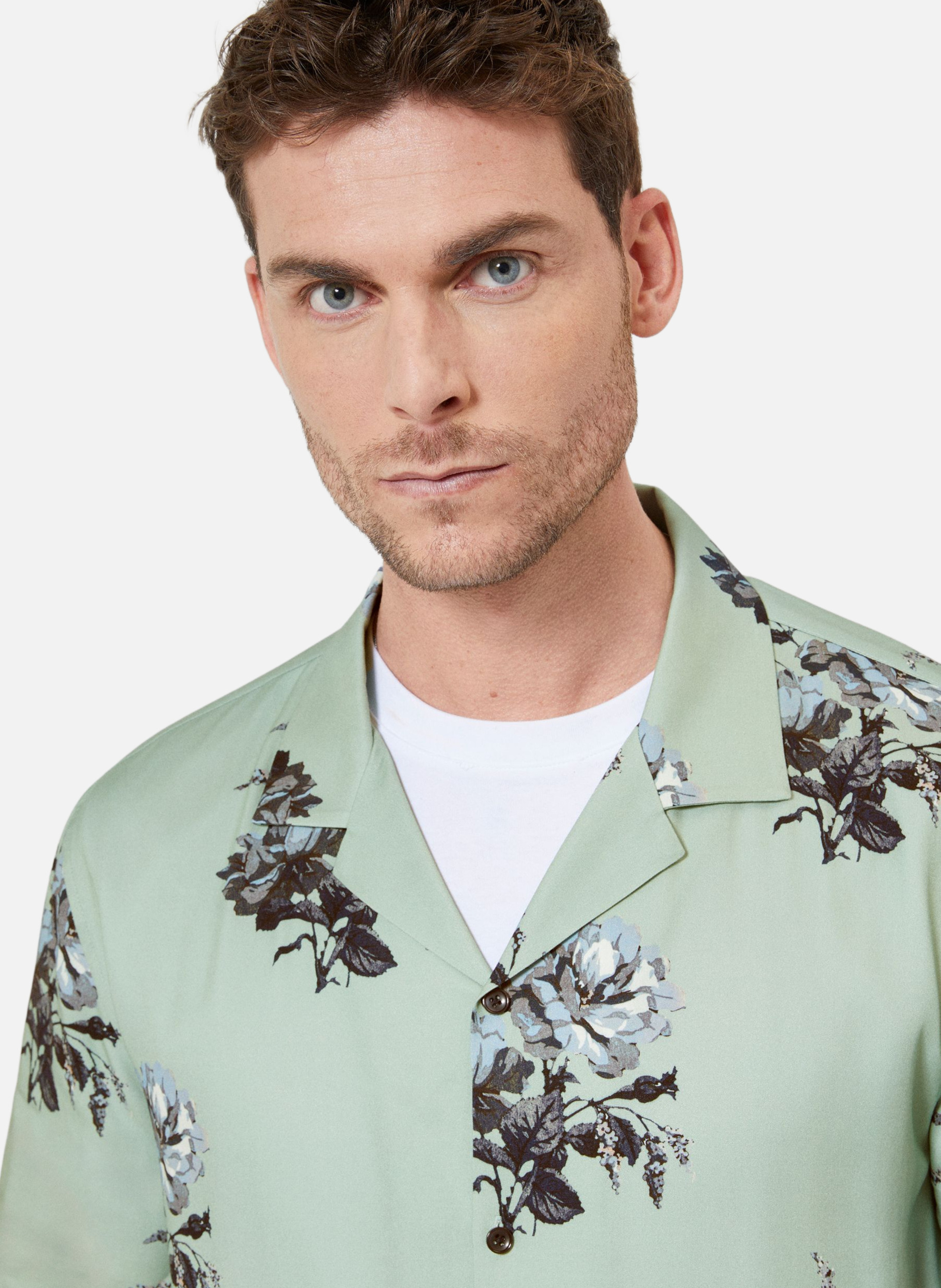 Short-sleeve floral print shirt THE KOOPLES Green