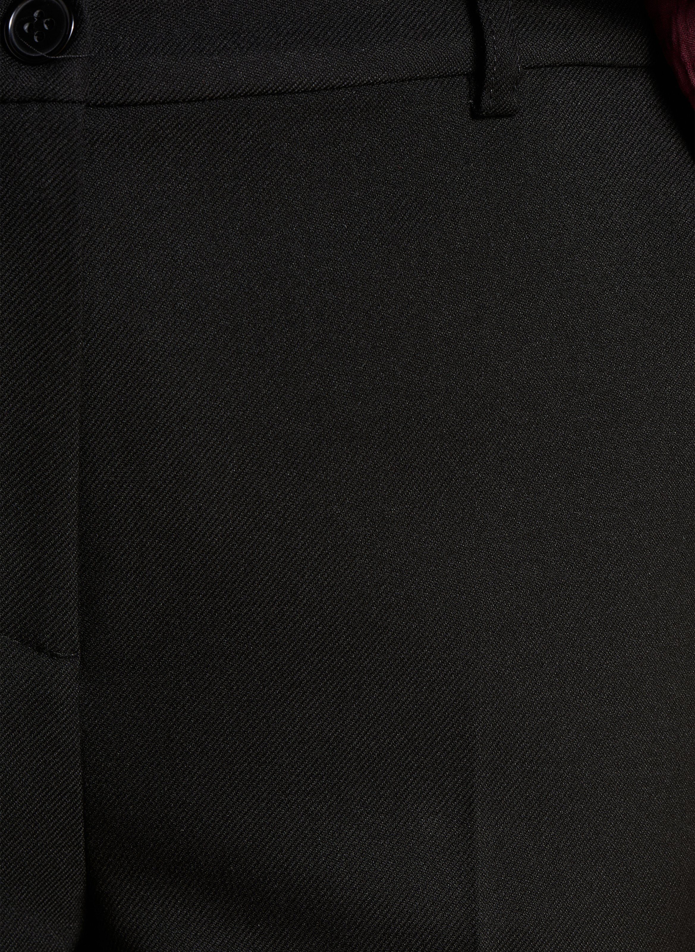 Solid 7/8 length cigarette pants LA FEE MARABOUTEE Black